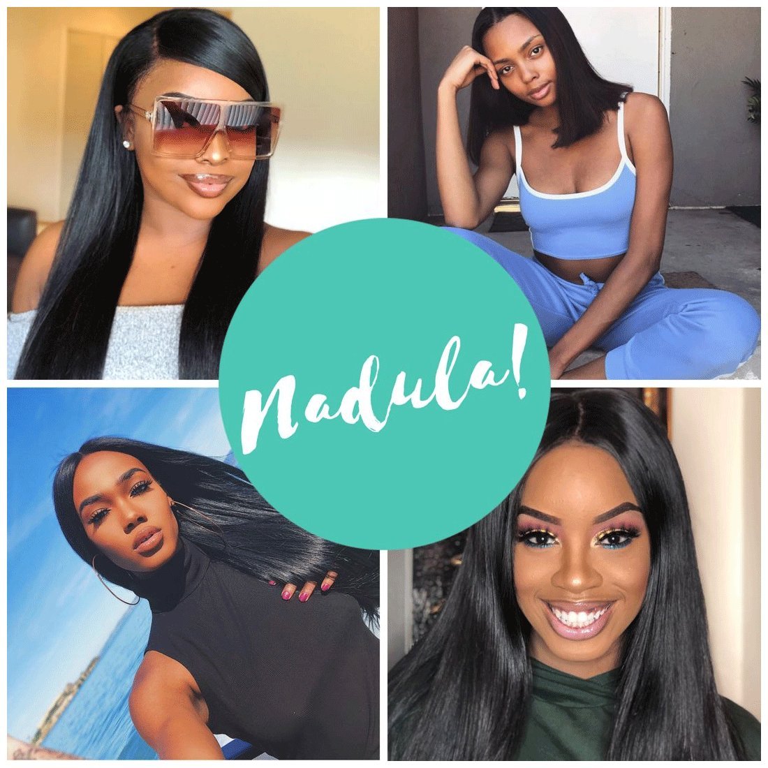 Nadula 12A Brazilian Straight Virgin Human Hair 3 Bundles - 100% Unprocessed Remy Silky Straight Weave Extensions for Black Women (12 14 16 Inch) | Natural Color Human Hair Extensions for Styling, Braiding & Everyday Wear