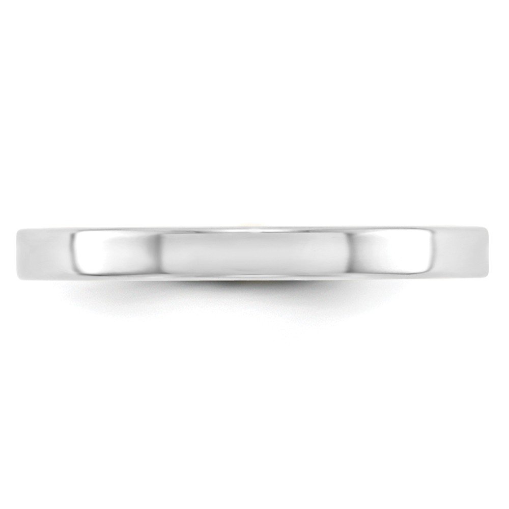 14K White Gold 2.5mm Flat Plain Classic Wedding Band Ring for Women & Men - Perfect for Engagement, Anniversary, and Everyday Wear