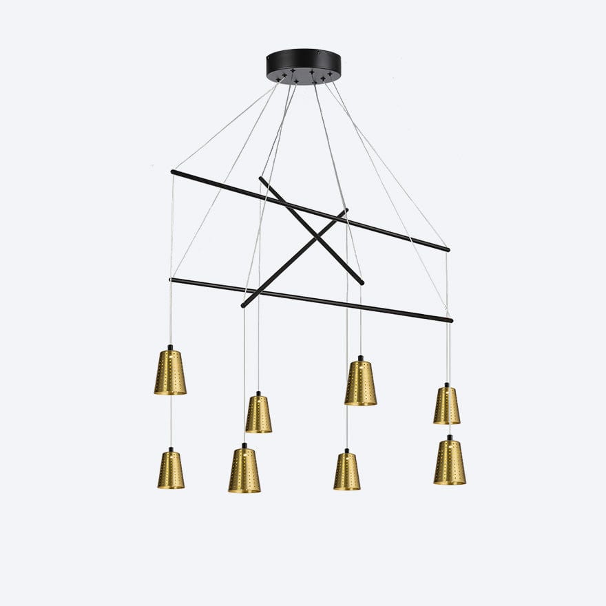 ZORO Multi 8 LED Pendant Light with Yosh Shade - Dimmable Modern Lighting for Kitchen Island, Dining Room & Bedroom Decor