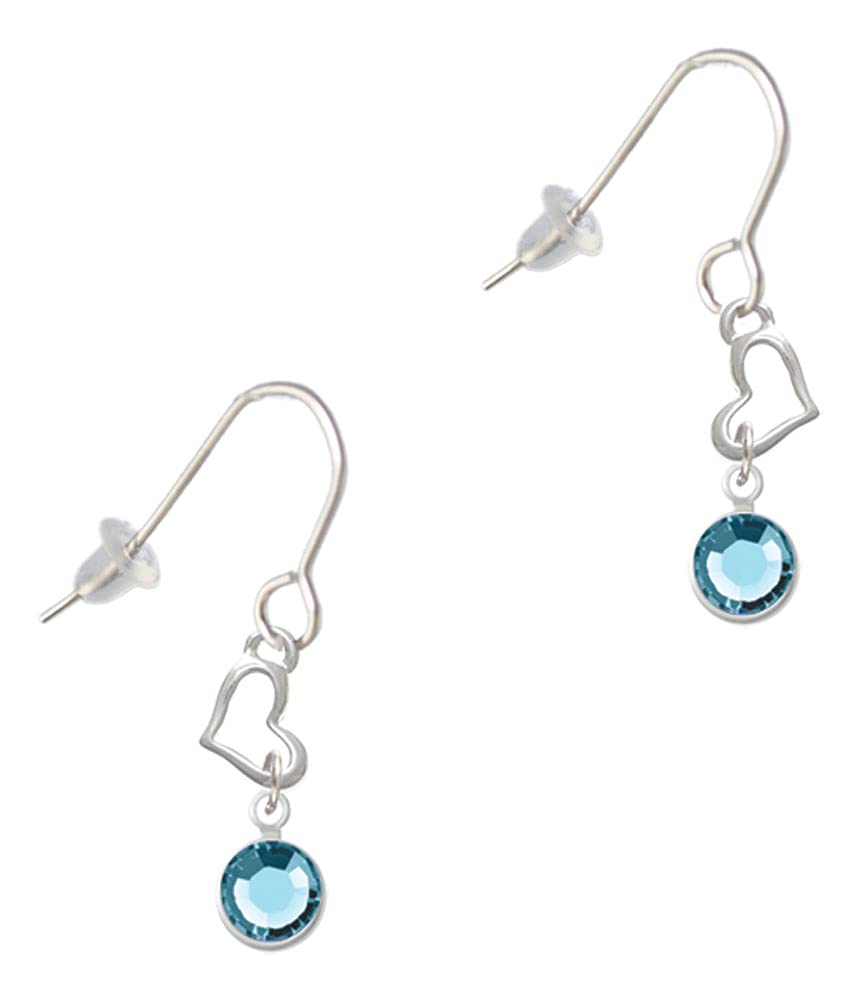 Crystal Heart Drop Earrings for Women - Elegant French Jewelry Gift