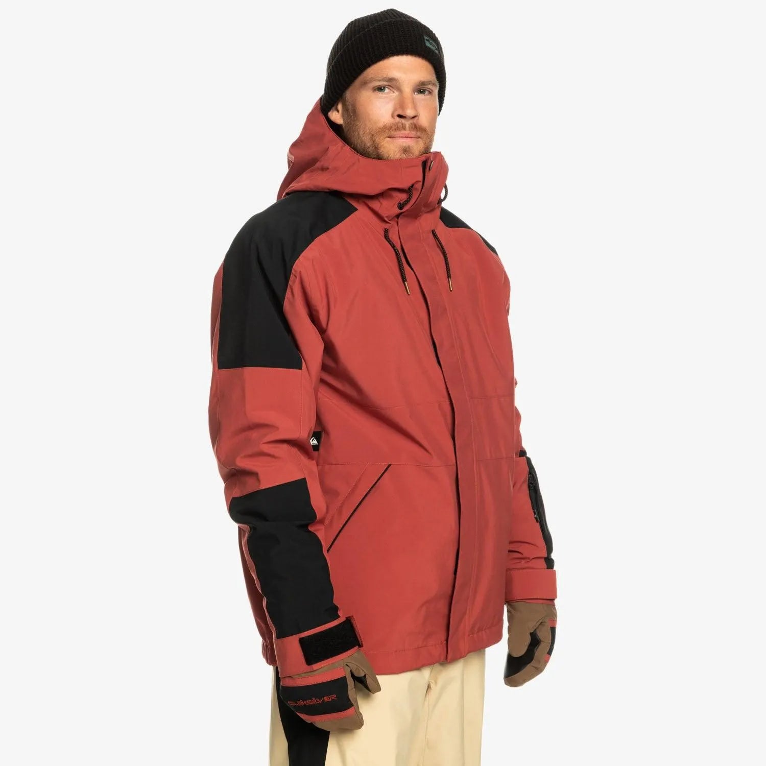 Quiksilver Snow Radicalo Red & Black Snowboard Jacket - Waterproof & Insulated for Winter Sports & Outdoor Adventures