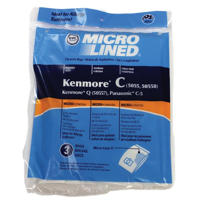 Panasonic Replacement Type C 5 Microlined Bags, 3 Pack - Perfect for Medical Waste Disposal & Laboratory Use