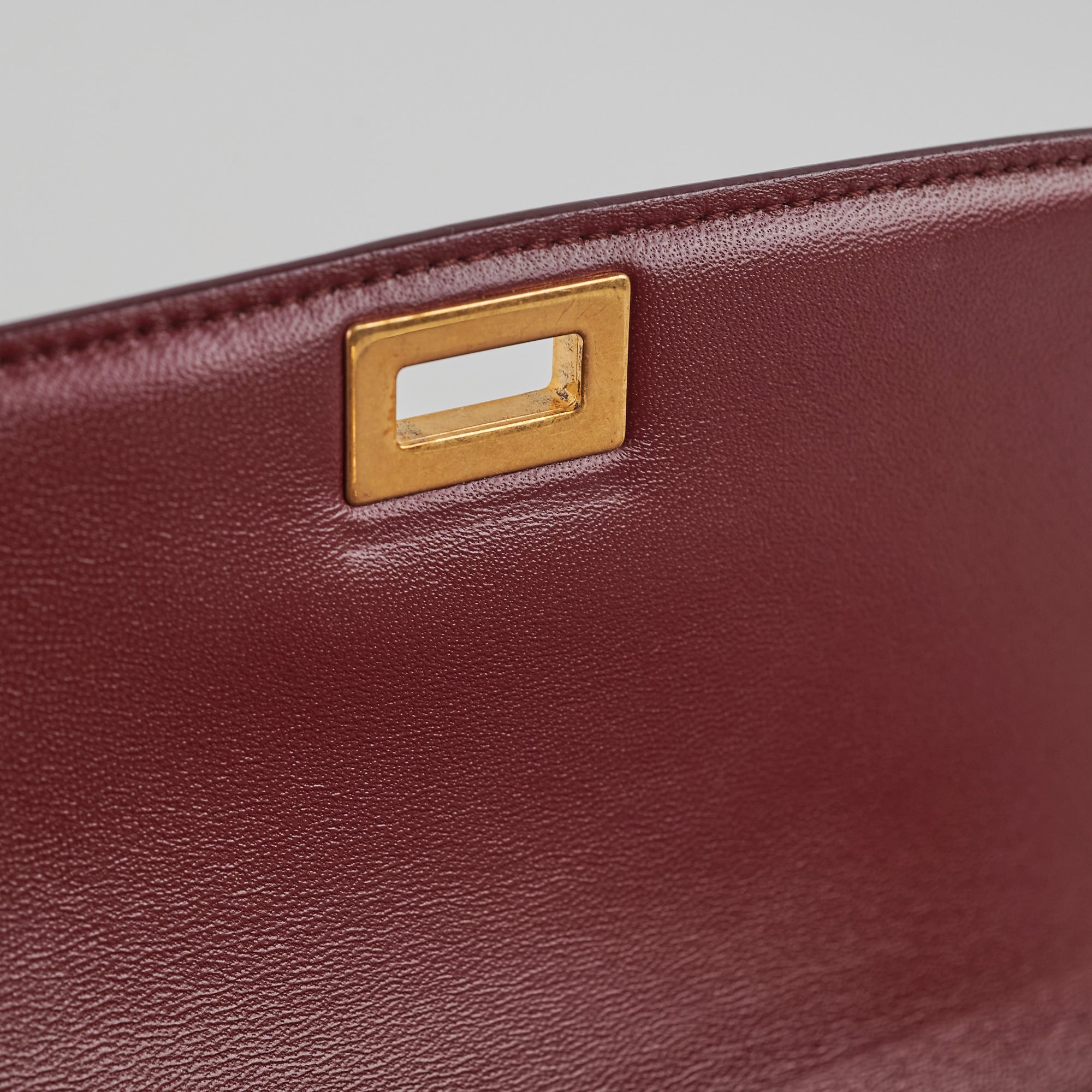 Celine Medium Box Bag in Burgundy - Genuine Leather Crossbody Purse for Women | Perfect for Work, Travel & Everyday Use