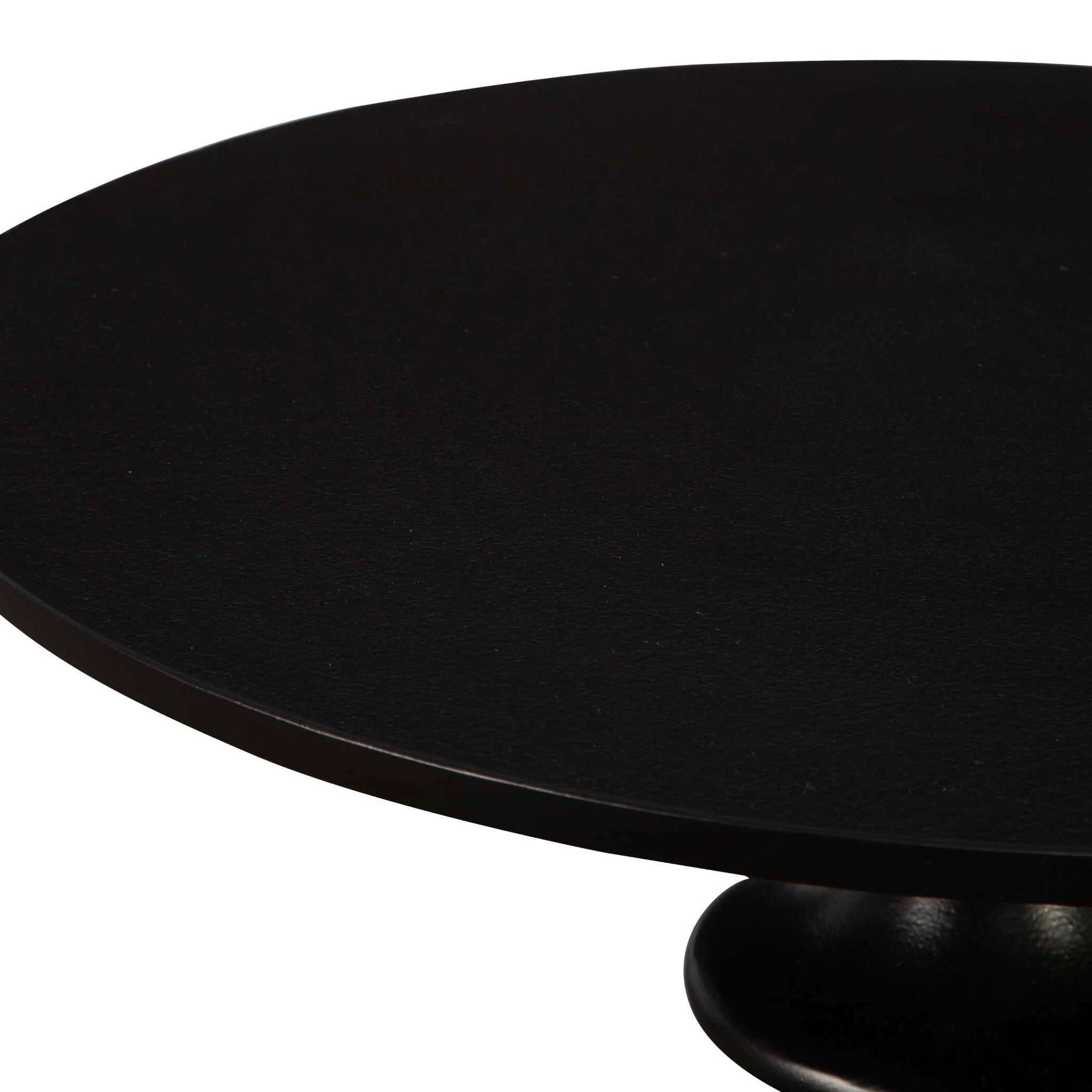 Modern Black Textured Accent Table for Living Room - Stylish Side Table for Bedroom, Office & Small Spaces - Durable & Lightweight Home Decor