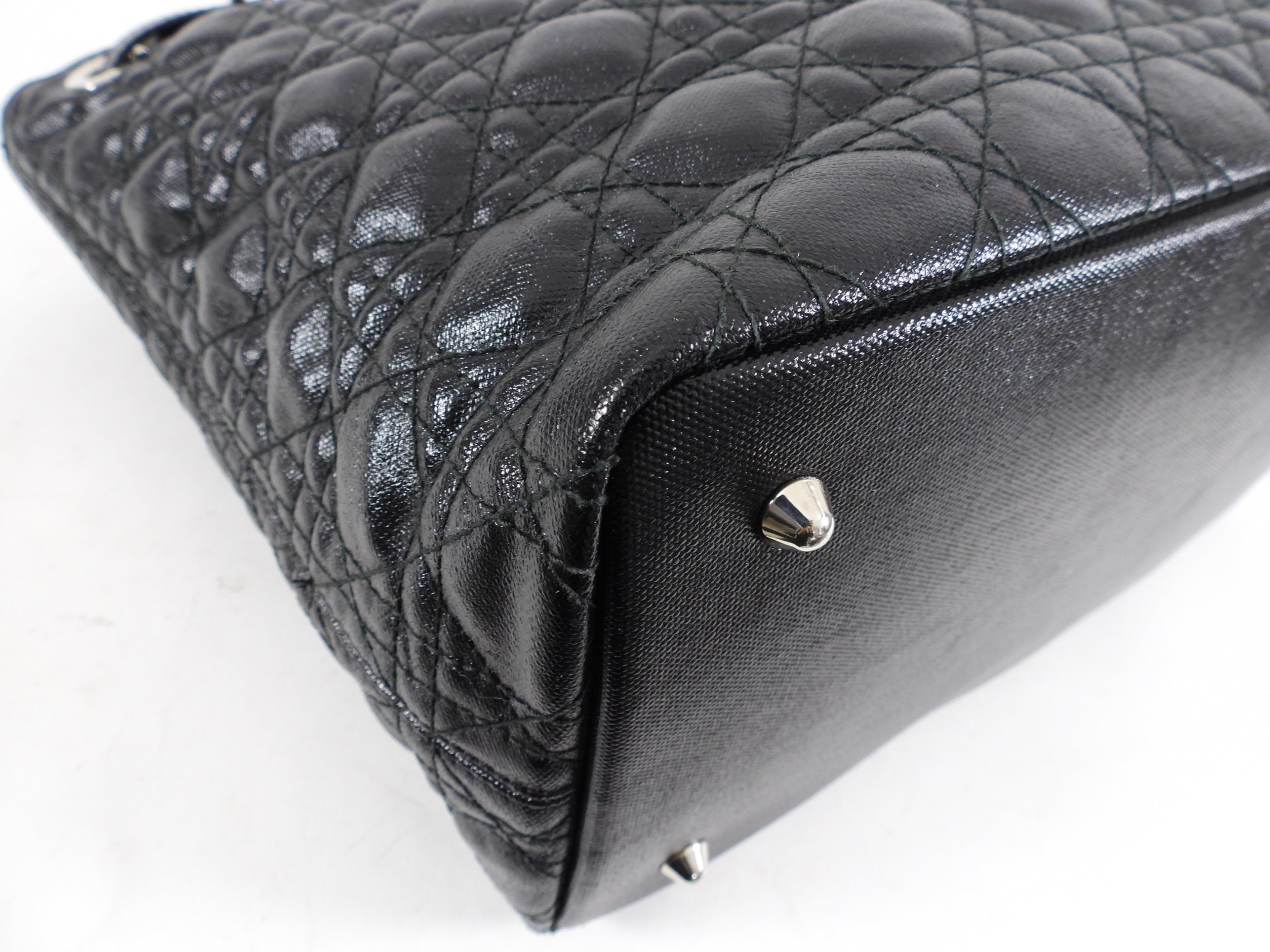 Christian Dior Black Cannage Panarea Leather Tote Bag - Luxury Designer Handbag for Women, Work, Travel & Everyday Use