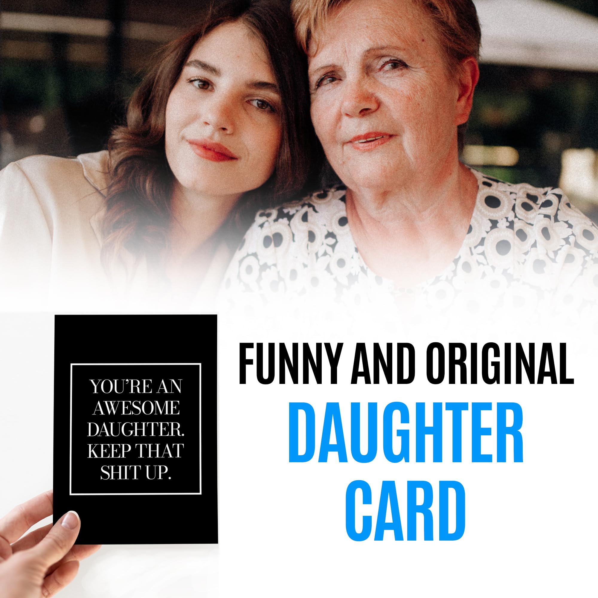 Funny Greeting Card for Daughter - Birthday, Retirement, Wedding & Christmas Card | Humorous Joke Card for Daughter, Stepdaughter or Daughter-in-Law | Perfect for Special Occasions & Family Celebrations
