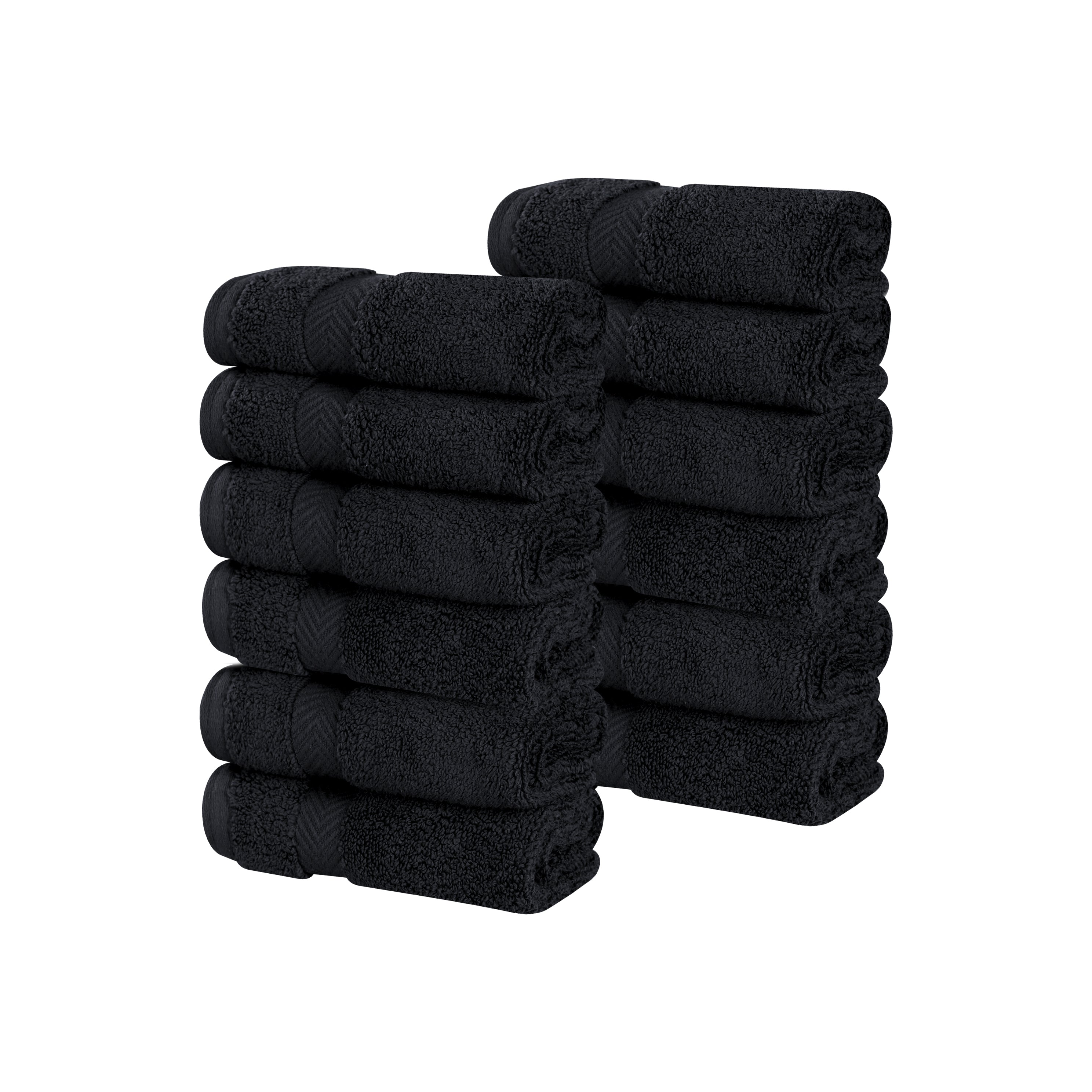 12 Pack Zero Twist Cotton Ultra Soft Face Towels & Washcloths | Premium Bath & Spa Essentials for Gentle Skincare, Makeup Removal & Baby Care
