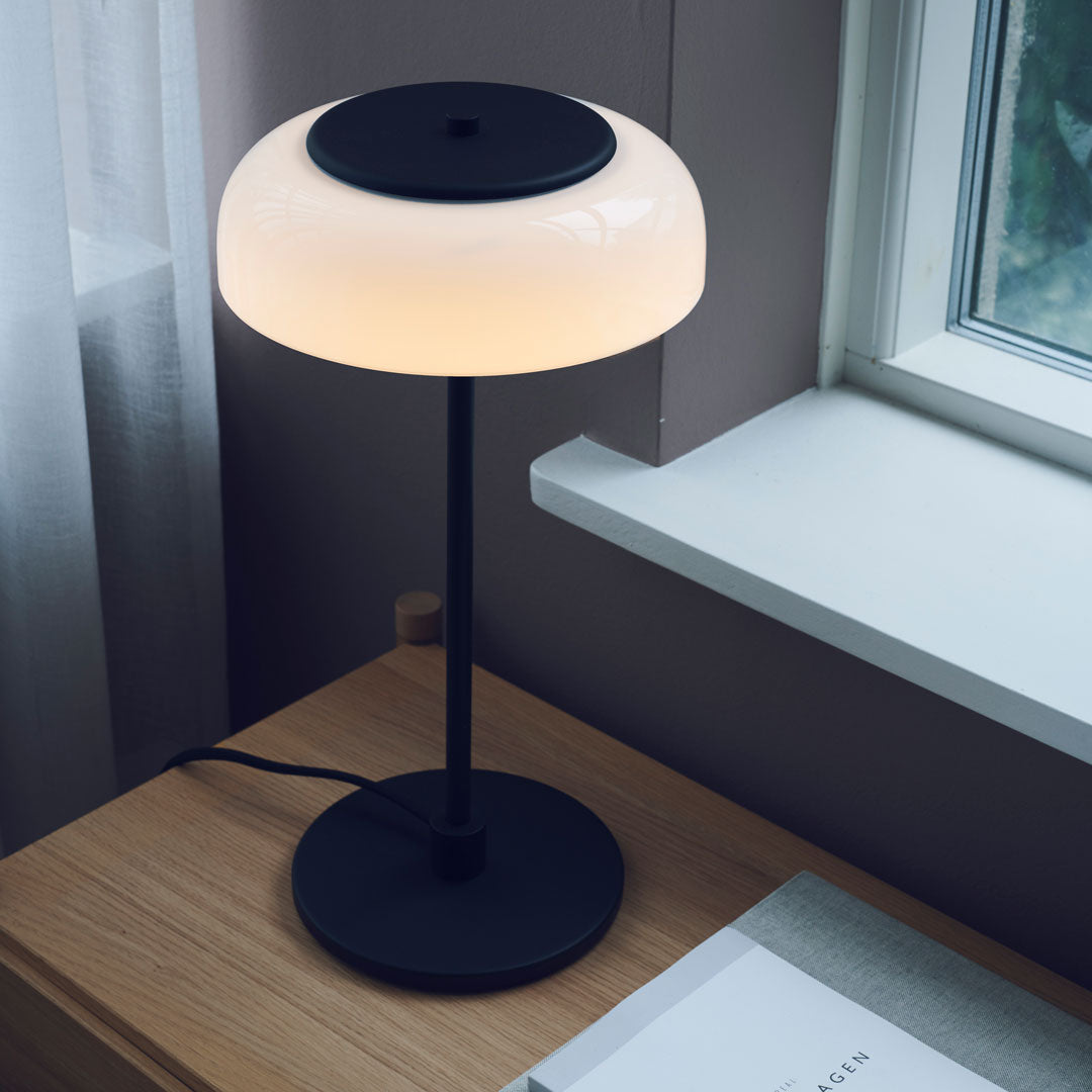 Blossi Modern LED Table Lamp - Adjustable Brightness, USB Charging Port, Night Light for Bedroom, Living Room, Office - Warm White & Cool White Light Modes