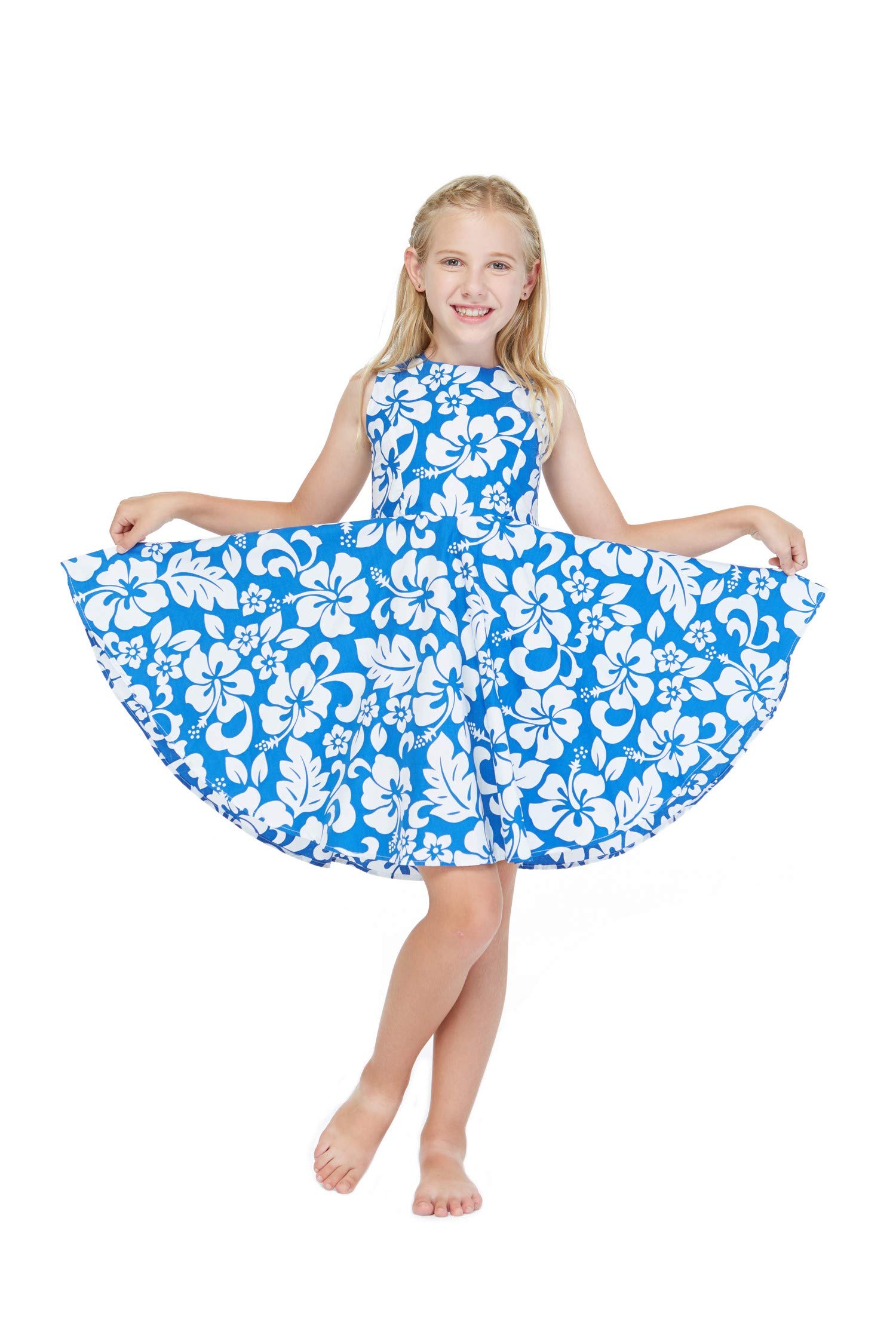 Vintage Hawaiian Luau Matching Father Daughter Shirts & Dresses - Classic Hibiscus Print for Father's Day, Family Vacations & Beach Parties