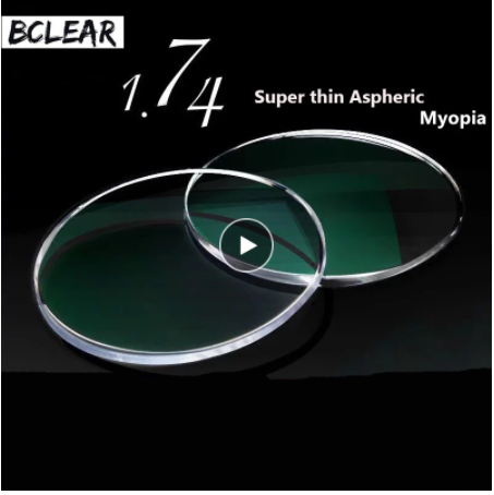 1.74 Ultra Thin High Index Aspherical Hyperopia Lenses - BCLEAR Clear Optical Lenses for Reading Glasses | Perfect for Daily Wear & Computer Use