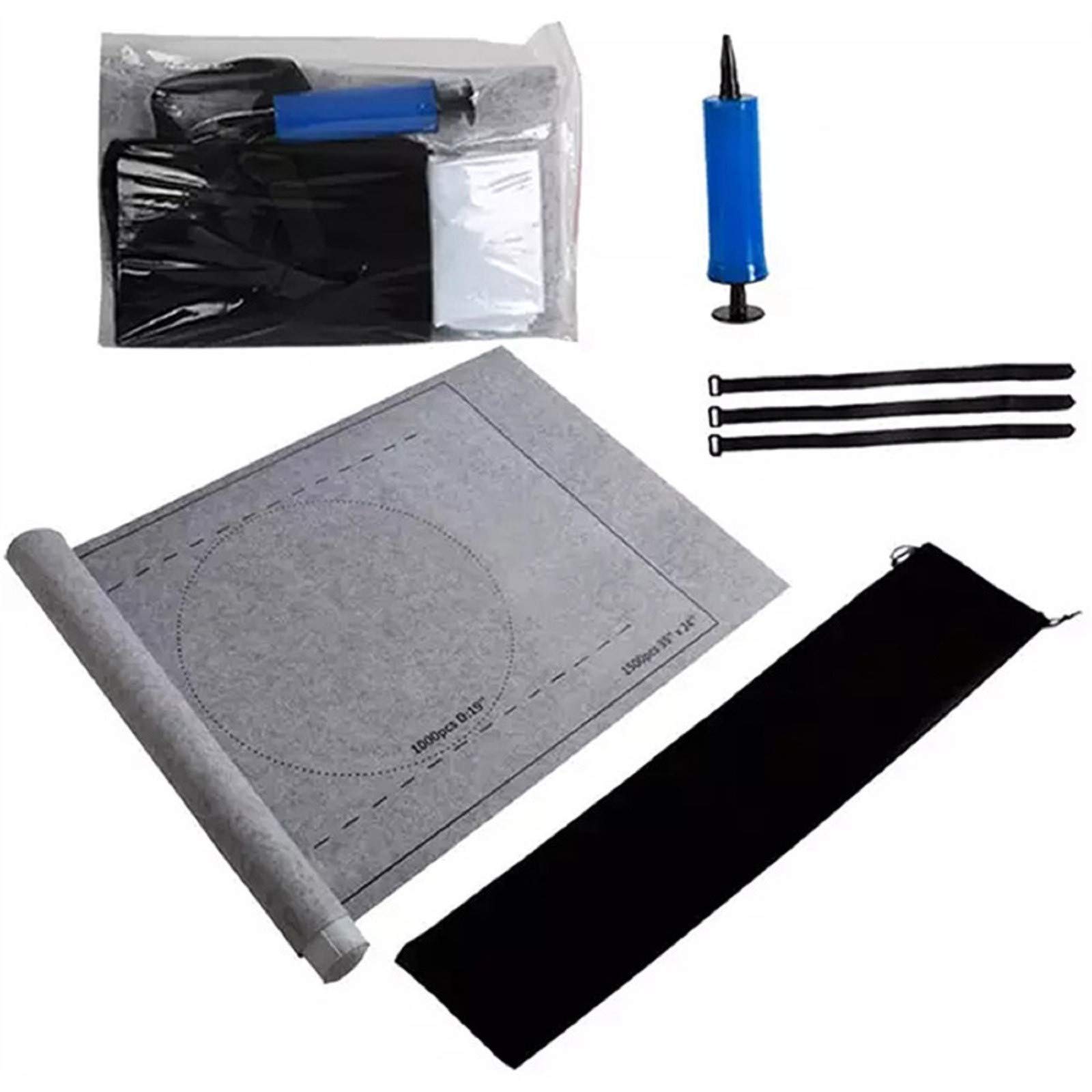 **3000-Piece Puzzle Mat - Non-Slip Puzzle Storage Mat with Roll-Up Design, Portable Puzzle Organizer for Adults & Kids - Perfect for Home, Travel, and Puzzle Enthusiasts (Gray)**
