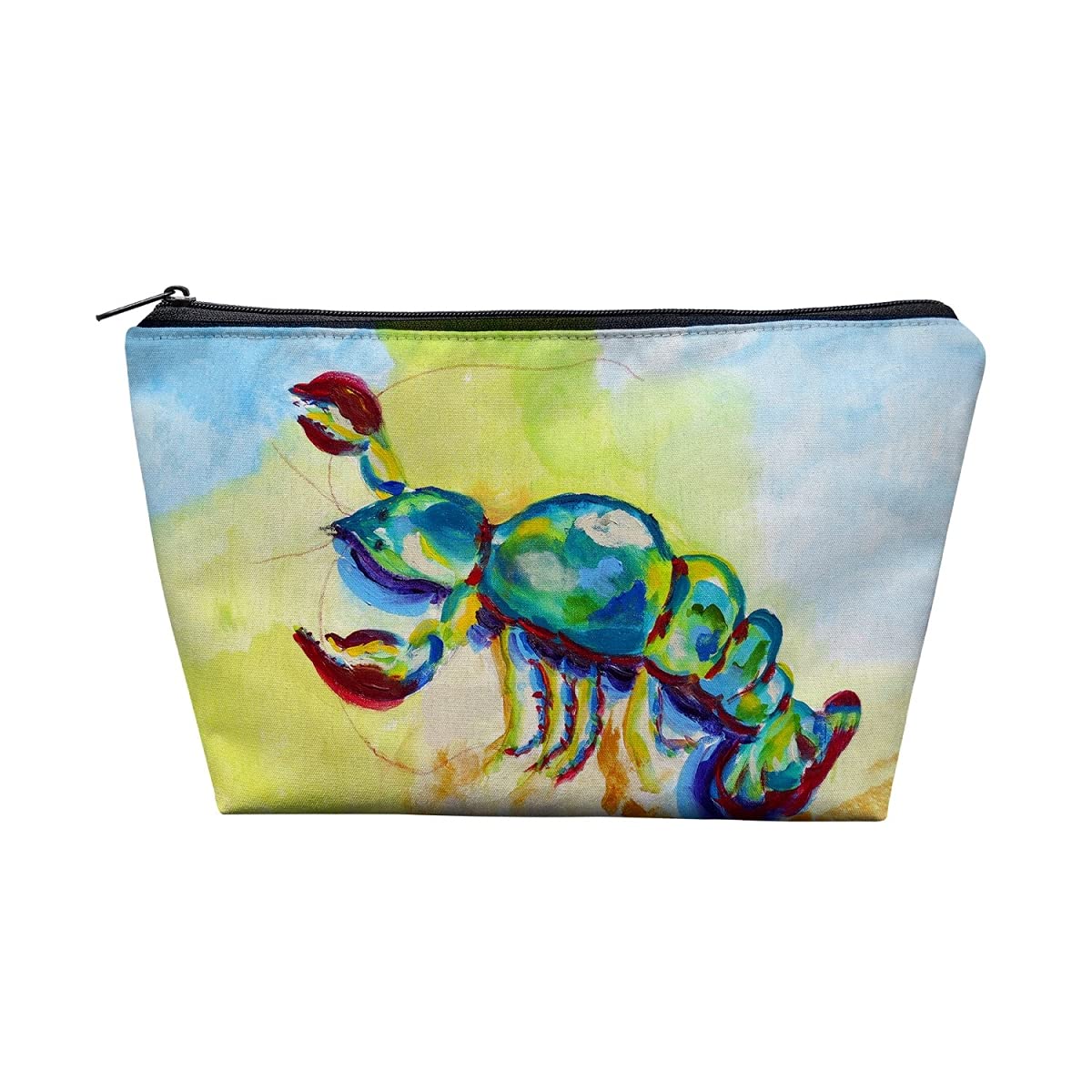 Betsy Drake PC1137 8.5 x 6 Inch Colorful Lobster Pouch - Stylish & Durable Makeup Bag, Travel Organizer for Cosmetics, Toiletries, and Accessories | Perfect for Beach, Pool, and Summer Outings