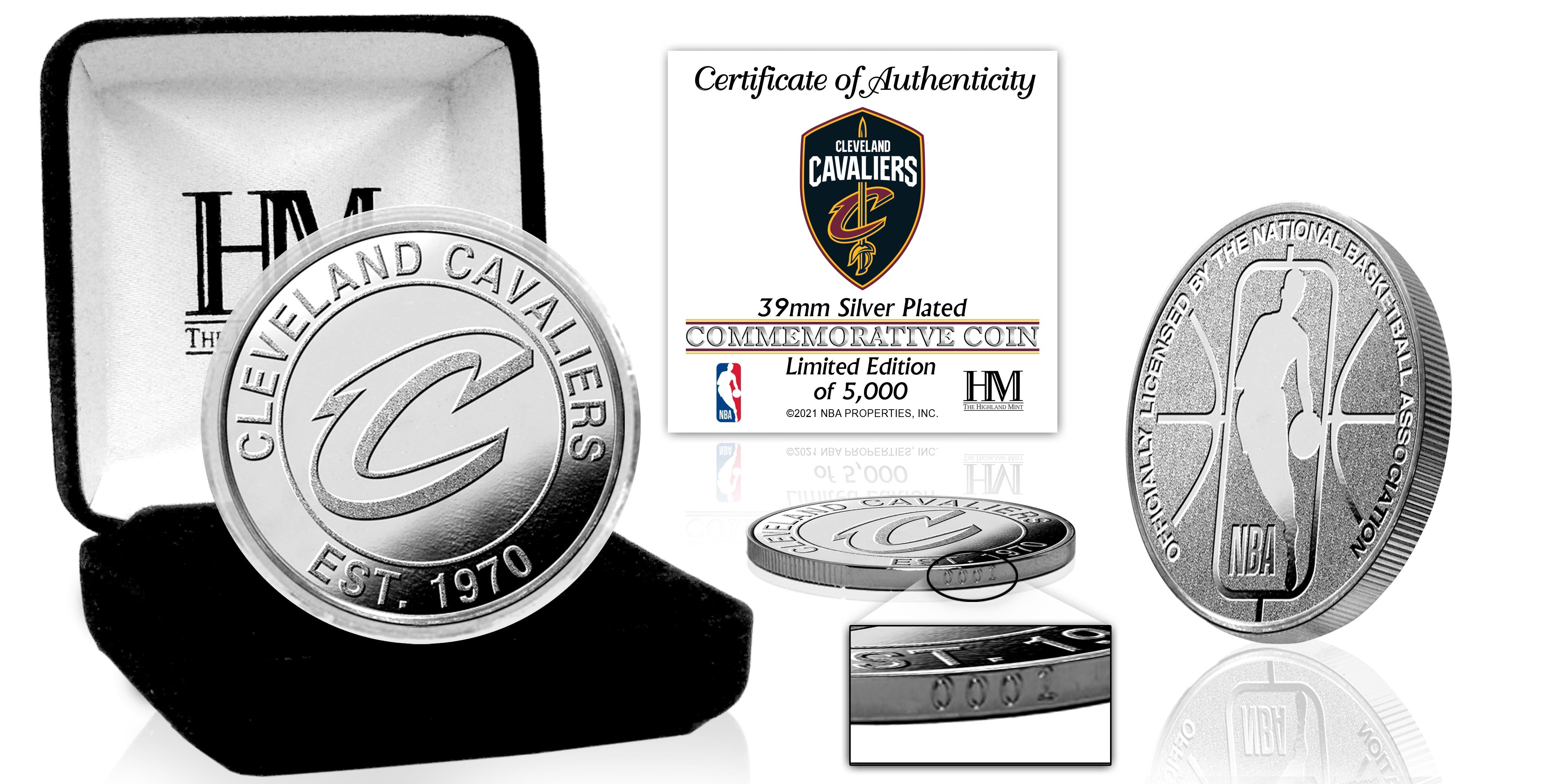 Cleveland Cavaliers Commemorative Silver Mint Coin - Limited Edition NBA Collectible for Fans & Gift Giving - Perfect for Sports Memorabilia Displays & Cavs Fan Collections