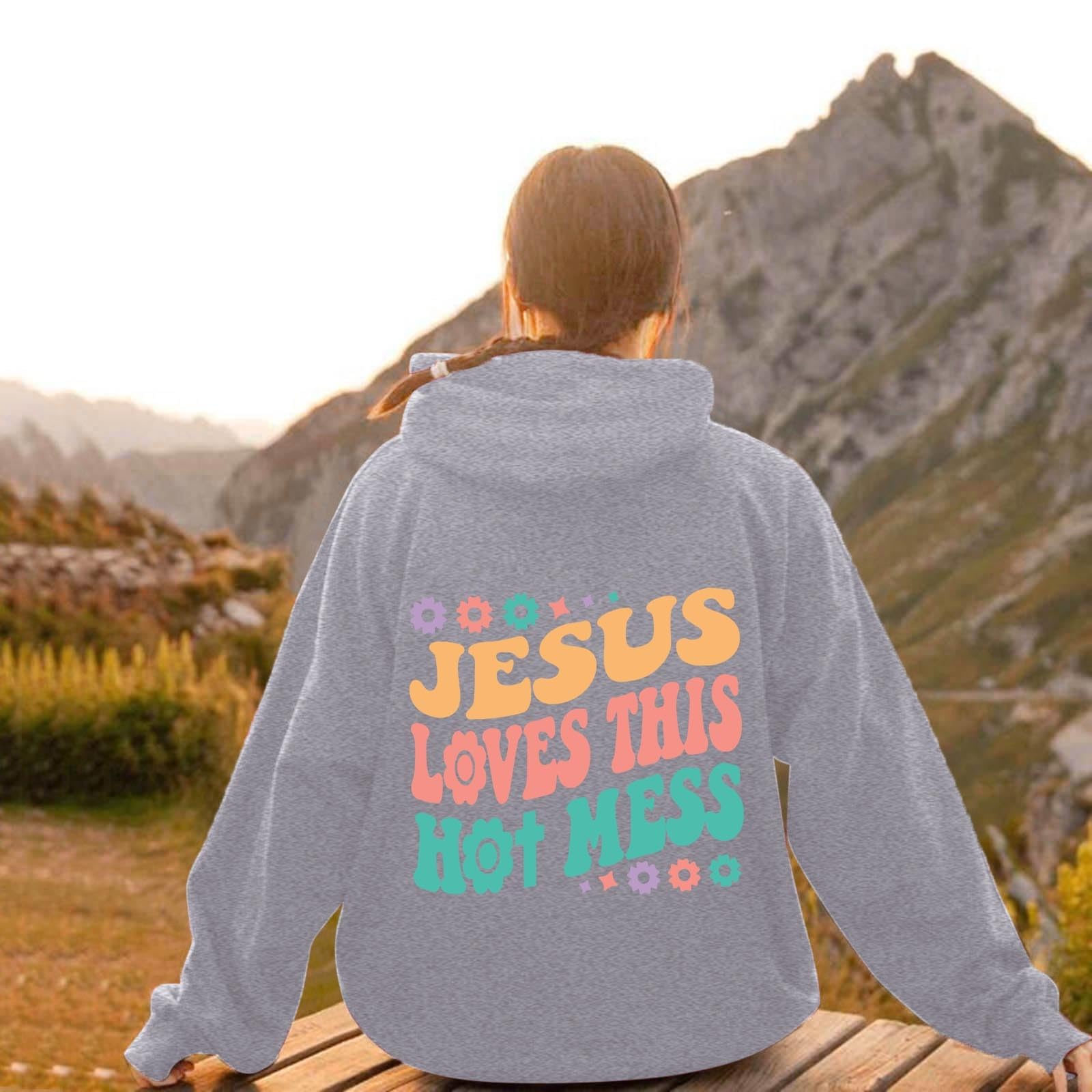 Christian Hoodies for Women - Bible Verse Graphic Oversized Long Sleeve Sweatshirt | Inspirational Faith Apparel for Church, Prayer & Daily Wear