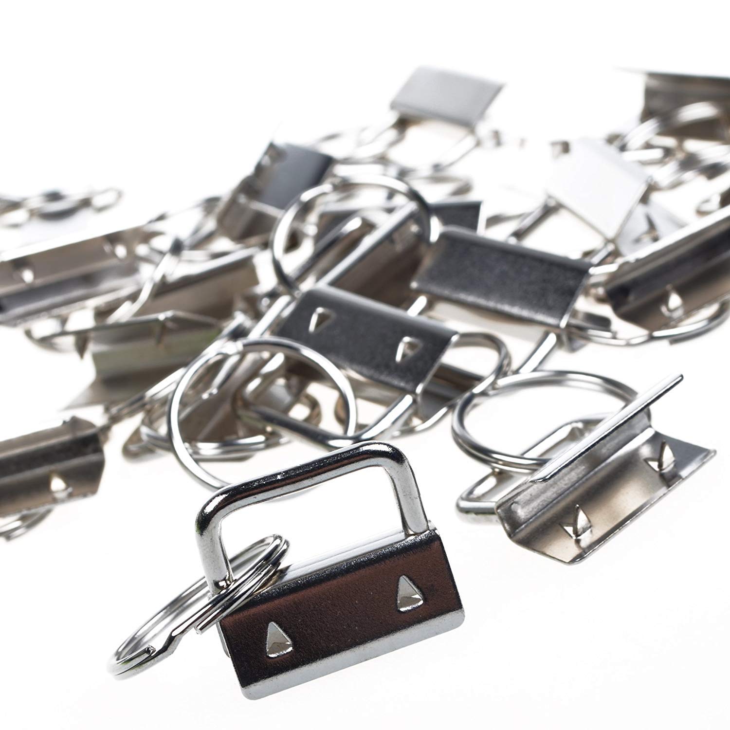 1 Inch Key Fob Wristlet Set - 25pcs with Key Rings for Keys & Accessories
