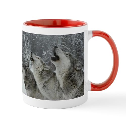 White/Red Inside - Wolf Mug