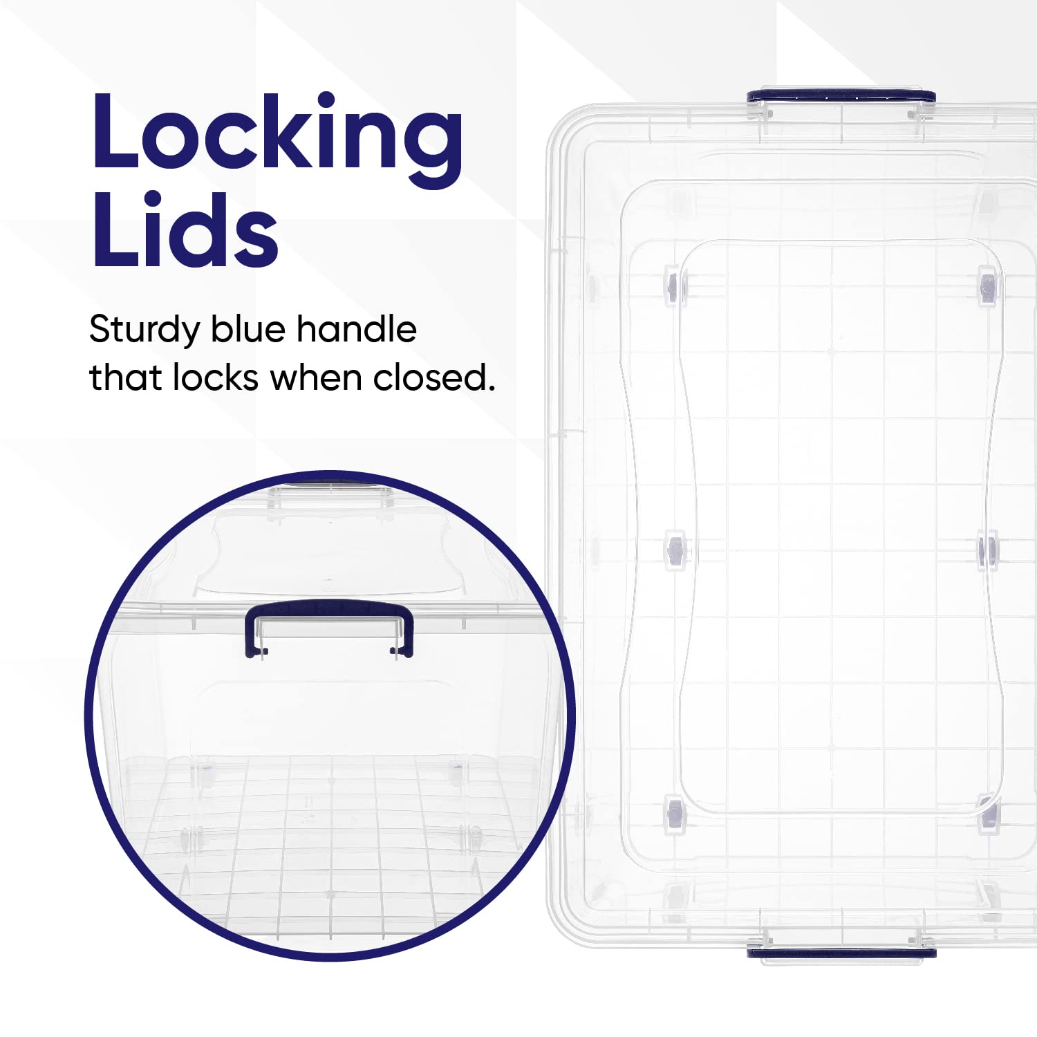 Superio 85 Qt Clear Storage Boxes with Wheels (2 Pack) - Heavy Duty Rolling Bins with Lids for Home, Garage & Closet Organization | Stackable Plastic Containers for Linen, Tools, Clothing & Supplies | Perfect for Seasonal Storage & Moving