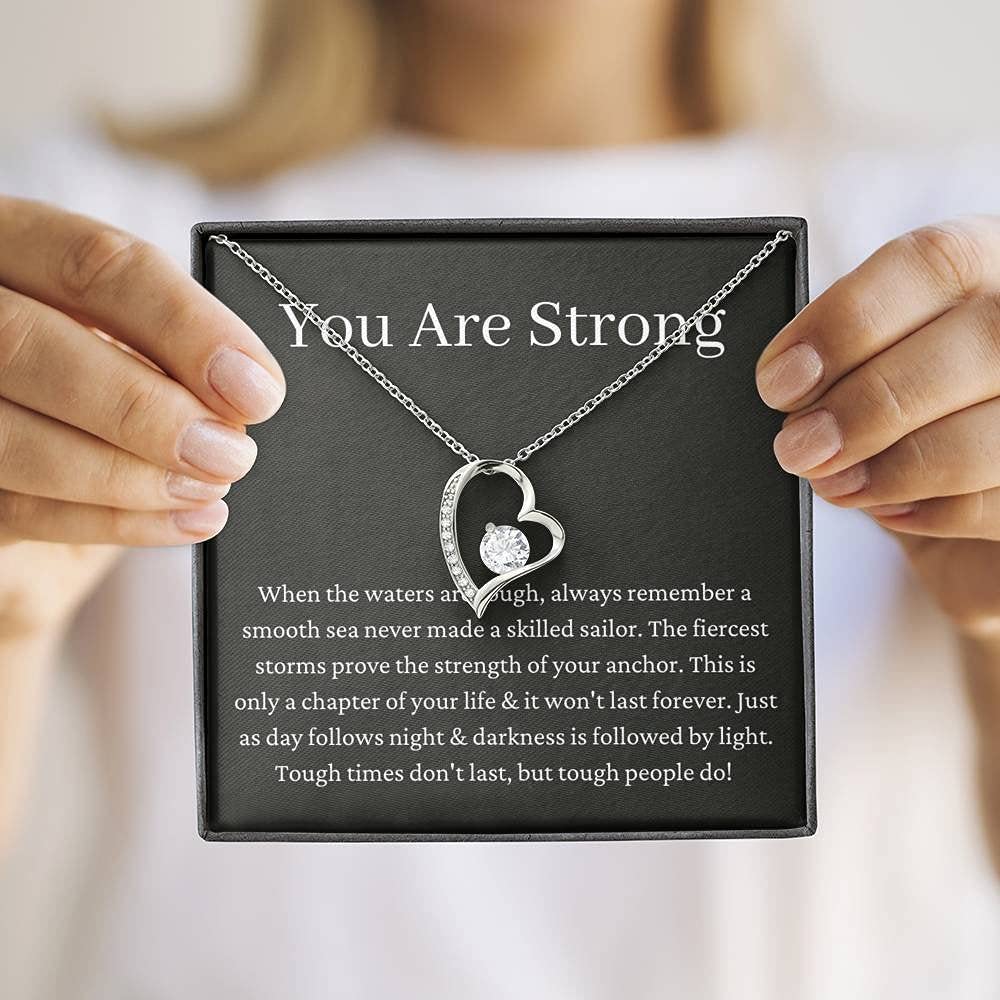 Personalized Heart Necklace - Inspirational Get Well Soon Gift for Anxiety, Breakup, Divorce & Encouragement | Thoughtful Sympathy Present for Women & Friends | Perfect for Healing, Self-Care & Emotional Support