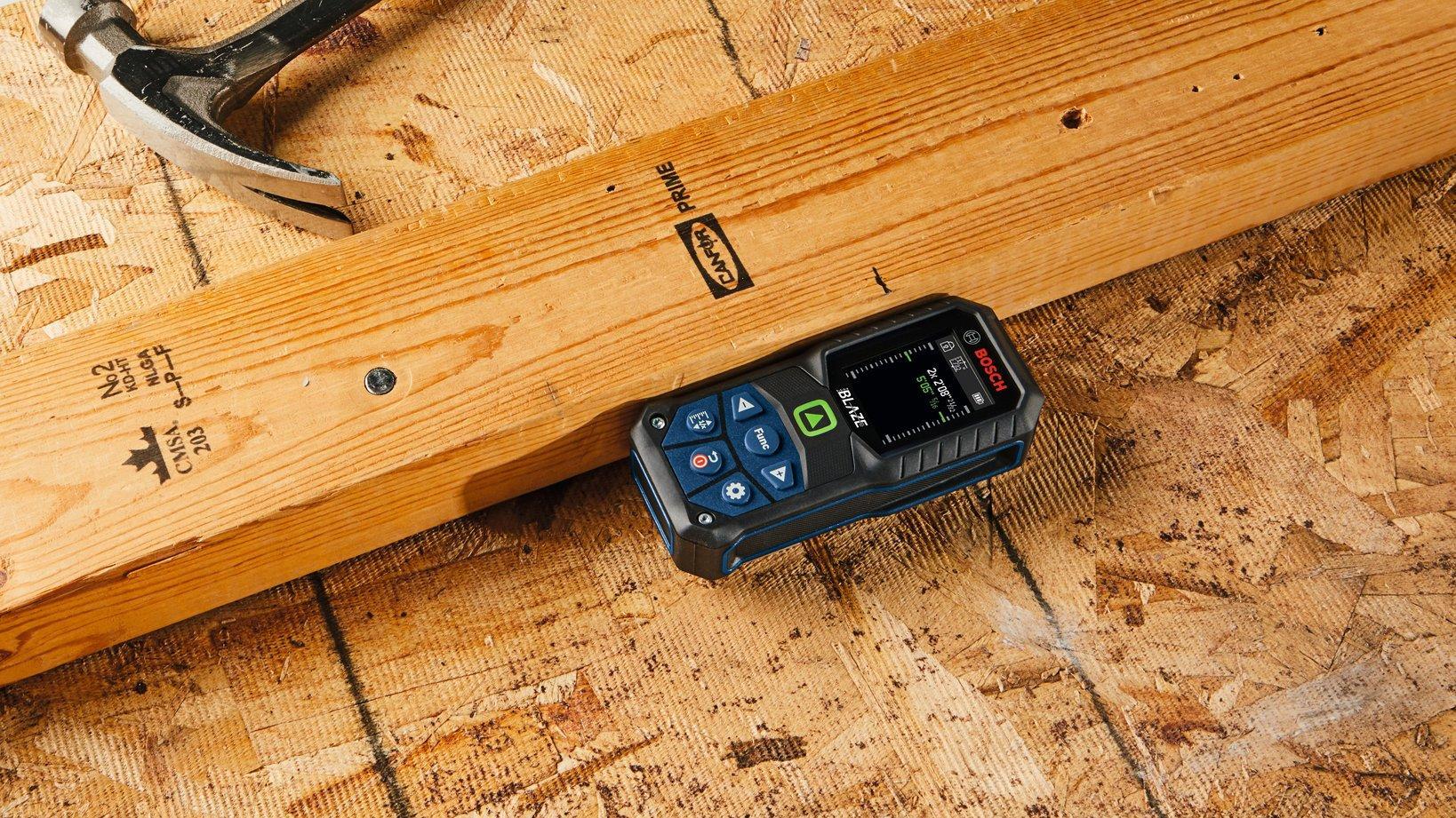 Bosch GLM165-27CGL BLAZE™ 165 Ft. Laser Distance Measurer with Green Beam Technology - Perfect for Construction, Home Renovation, and DIY Projects
