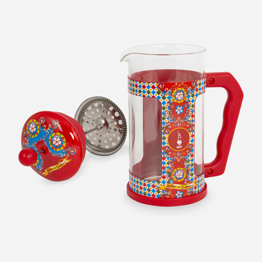 Dolce & Gabbana Casa Bialetti French Press Coffee Maker - Premium Stainless Steel Coffee Press for Home, Office & Camping Use