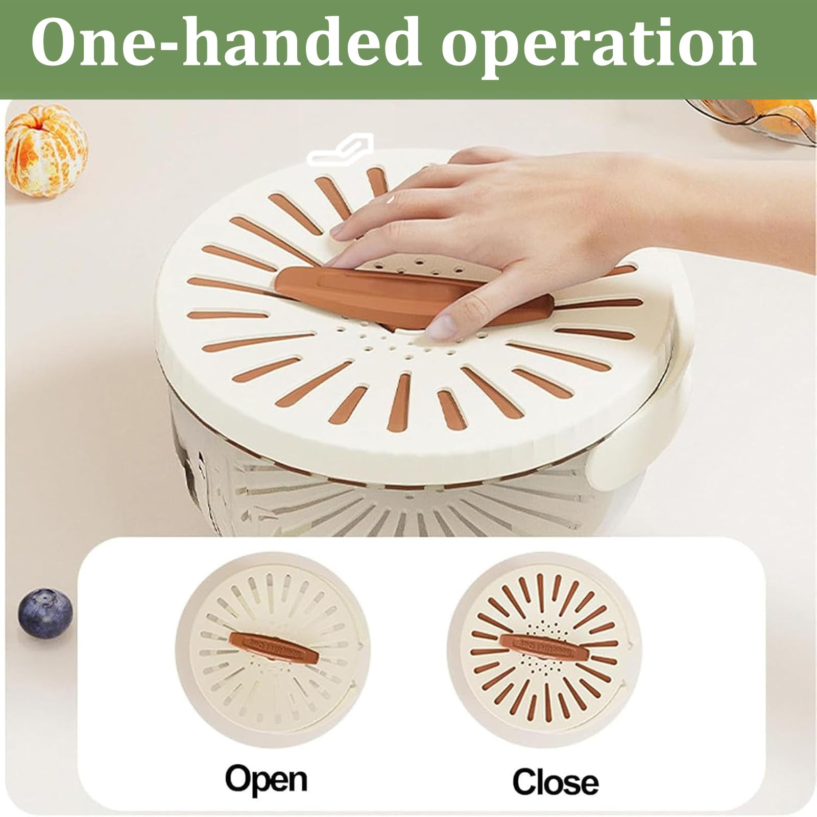 2-in-1 Multifunctional Fruit and Vegetable Washing Bowl with Drainer & Storage Basket - White Kitchen Colander with Handle for Fresh Produce Cleaning | Perfect for Salad Prep, Berry Washing & Healthy Snack Storage
