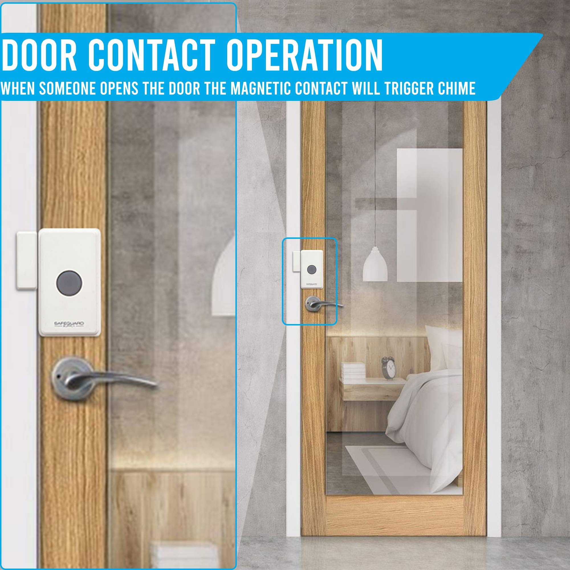 Safeguard Supply Wireless Doorbell - ERA-UTDCR Long Range Door Chime for Home & Business, Works Through Walls, Floors, Concrete, Metal & Brick - Perfect for Apartments, Offices & Large Properties