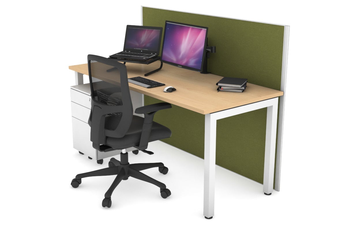 Horizon Quadro Square Legs Office Desk - 1400L x 700W Modern Workstation for Home & Office - Perfect for Remote Work, Study & Conference Rooms