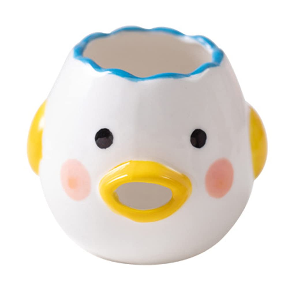 DOITOOL Creative Cartoon Ceramic Egg Yolk Separator - Adorable Chick-Shaped Egg White Divider, Food Safe Kitchen Gadget for Baking & Cooking | Perfect for Breakfast, Baking & Kids Cooking Activities