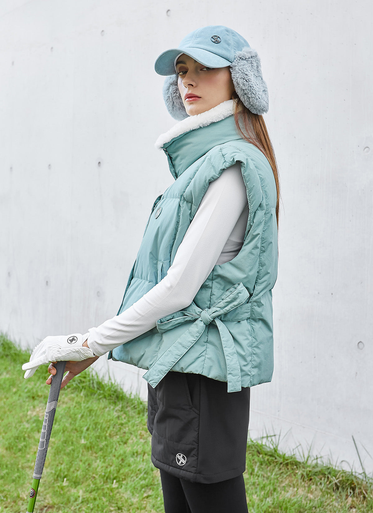 Women's Faux Fur Collar Goose Down Vest - Warm Winter Puffer Jacket for Outdoor Activities, Hiking & Casual Wear