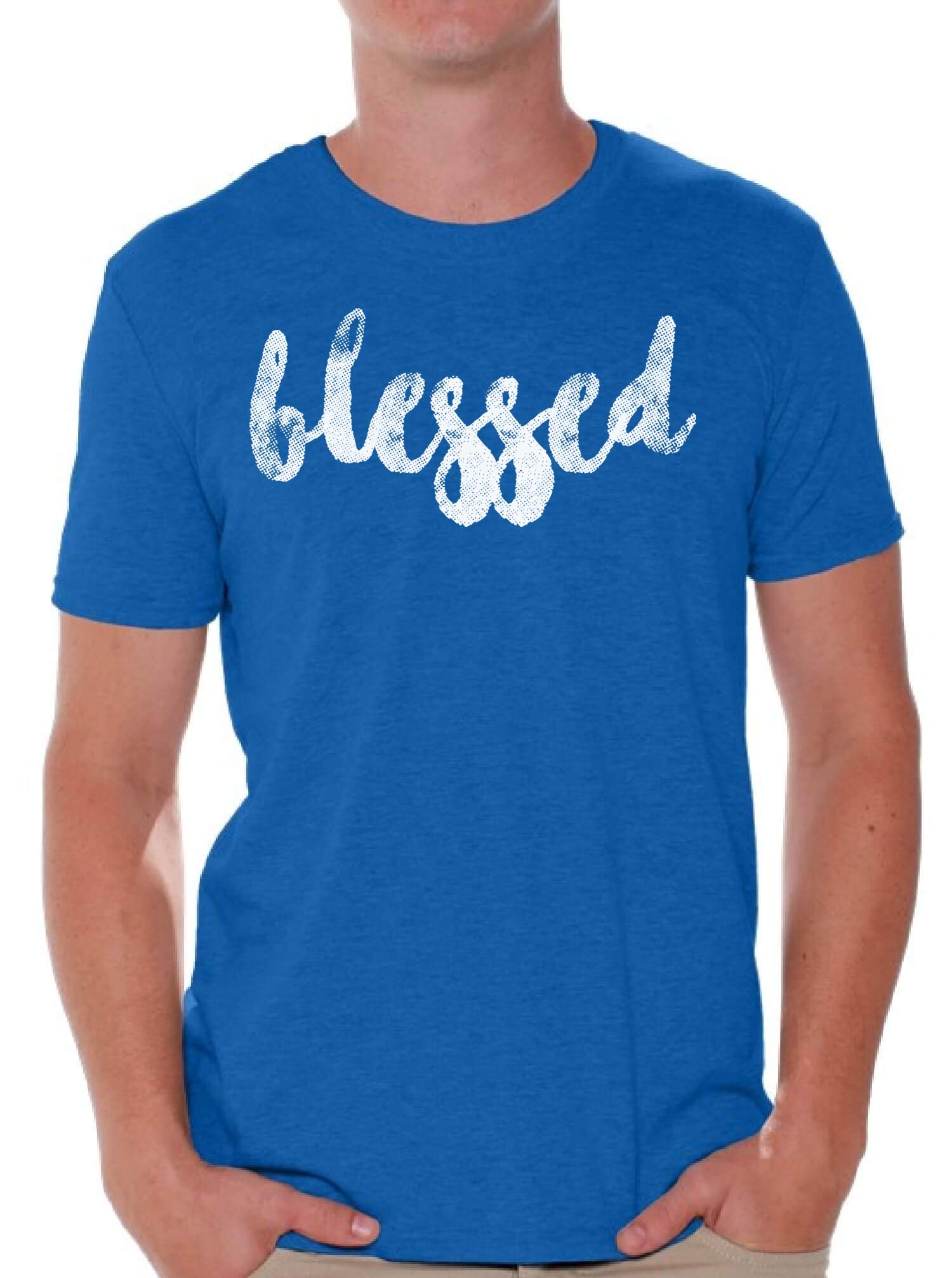 Awkward Styles Thanksgiving T-Shirt - Blessed Graphic Tee for Men | Funny Holiday Shirt for Family Gatherings & Turkey Day Celebrations