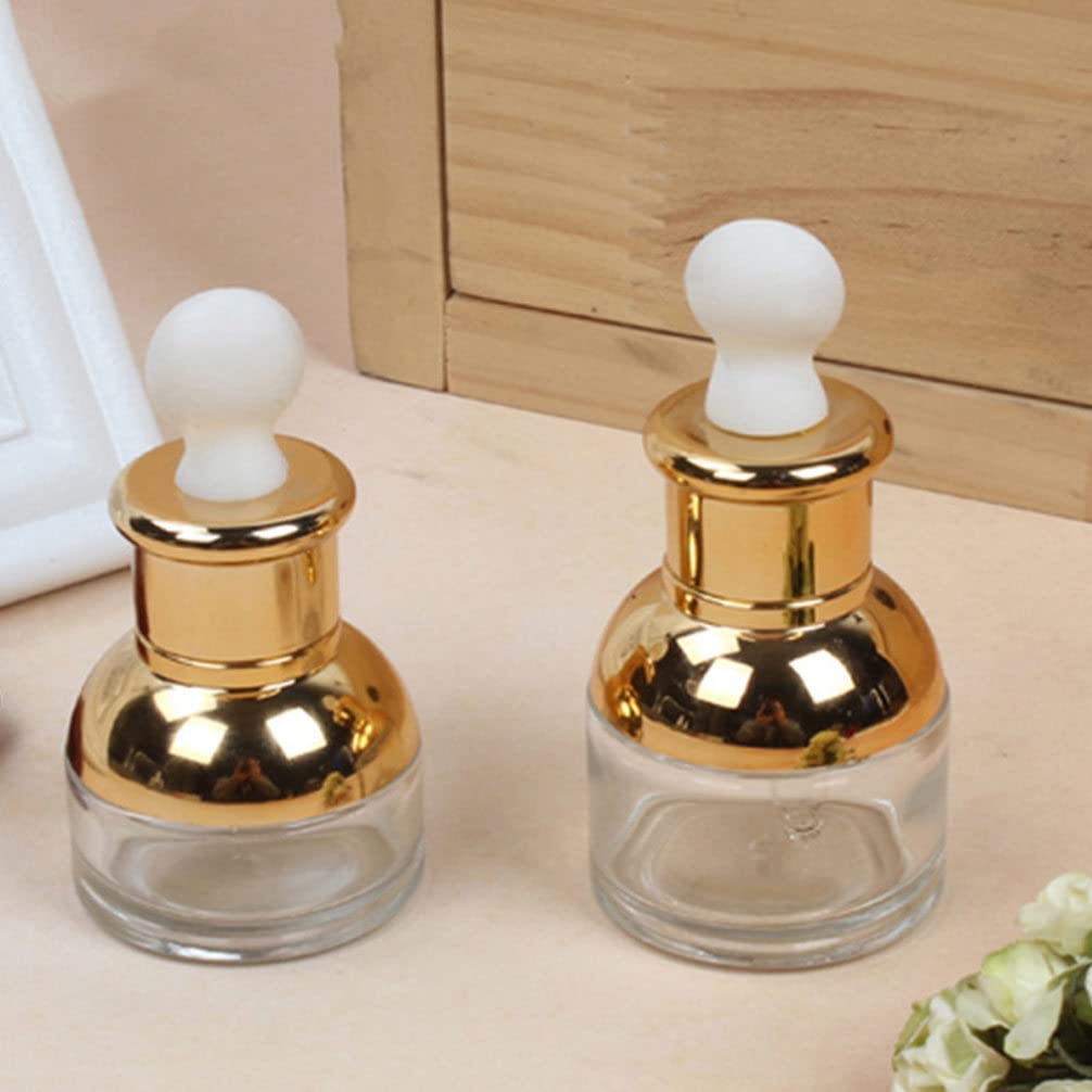 FOMIYES 5-Pack Clear Glass Dropper Bottles - Leakproof Essential Oil Containers with Eye Droppers for Travel & DIY - Perfect for Aromatherapy, CBD Oil & Liquid Storage