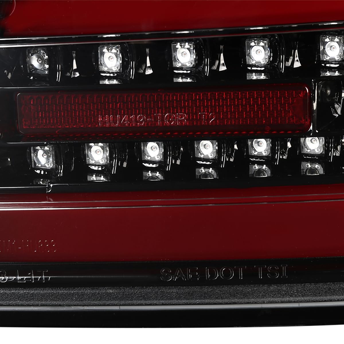 Spec-D Tuning Jet Black Housing Red LED Tail Lights for 2008-2017 Mitsubishi Lancer & 2008-2015 Lancer Evolution - Left & Right Pair Assembly - Upgrade Your Car's Rear Style for Night Driving & Car Shows