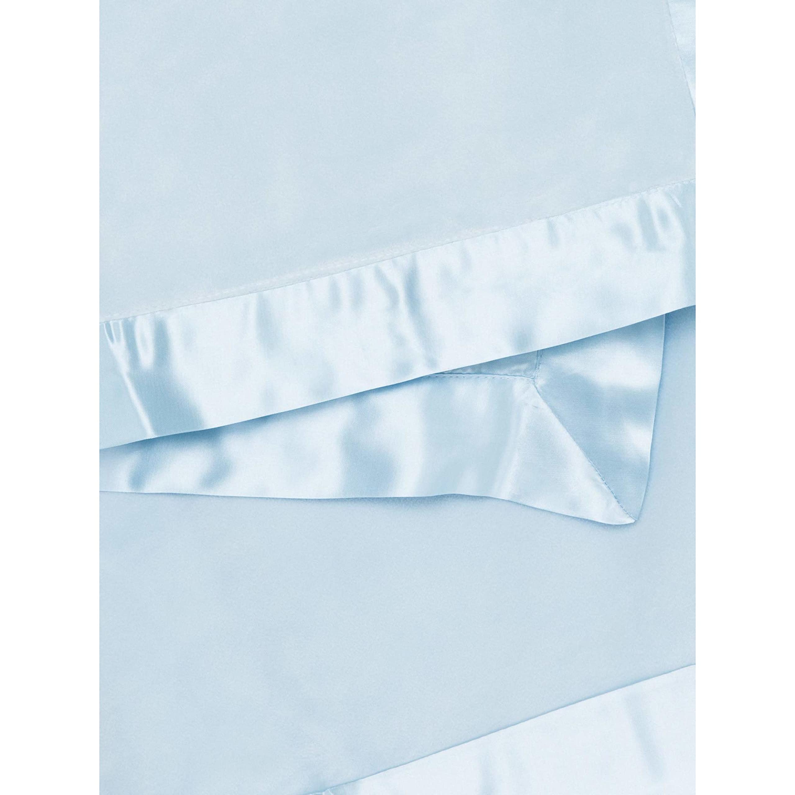 Little Giraffe Baby Blanket - Ultra Soft Velvet Blanket with Luxurious Satin Trim - Perfect for Strollers, Cribs & Swaddling - Newborn Essentials & Baby Shower Gift - 29x35 Inches - Blue - Ideal for Nursery, Travel & Photo Shoots