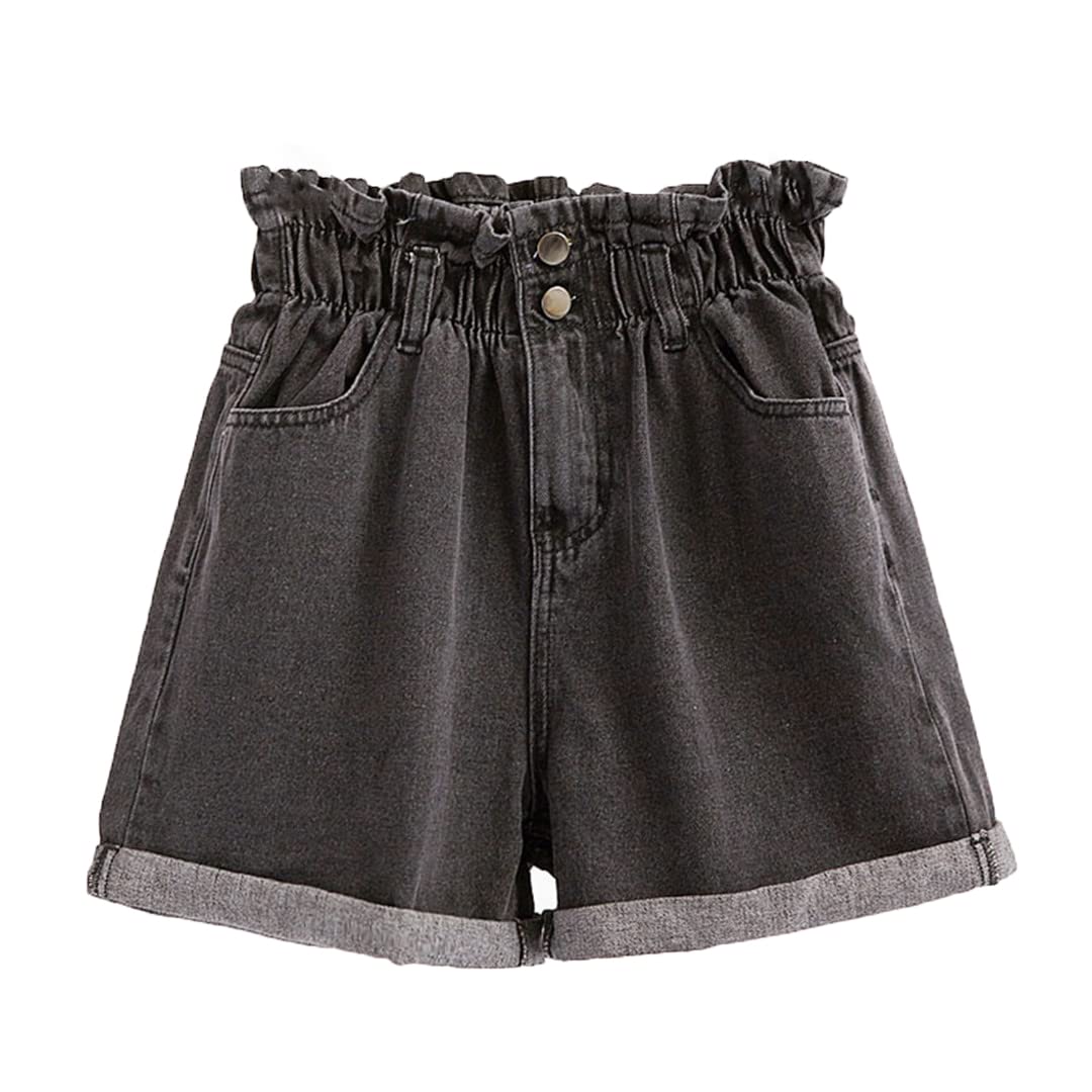 Women's Stretchy High Waist Denim Shorts - Comfortable Summer Jean Shorts for Casual Wear, Beach & Outdoor Activities