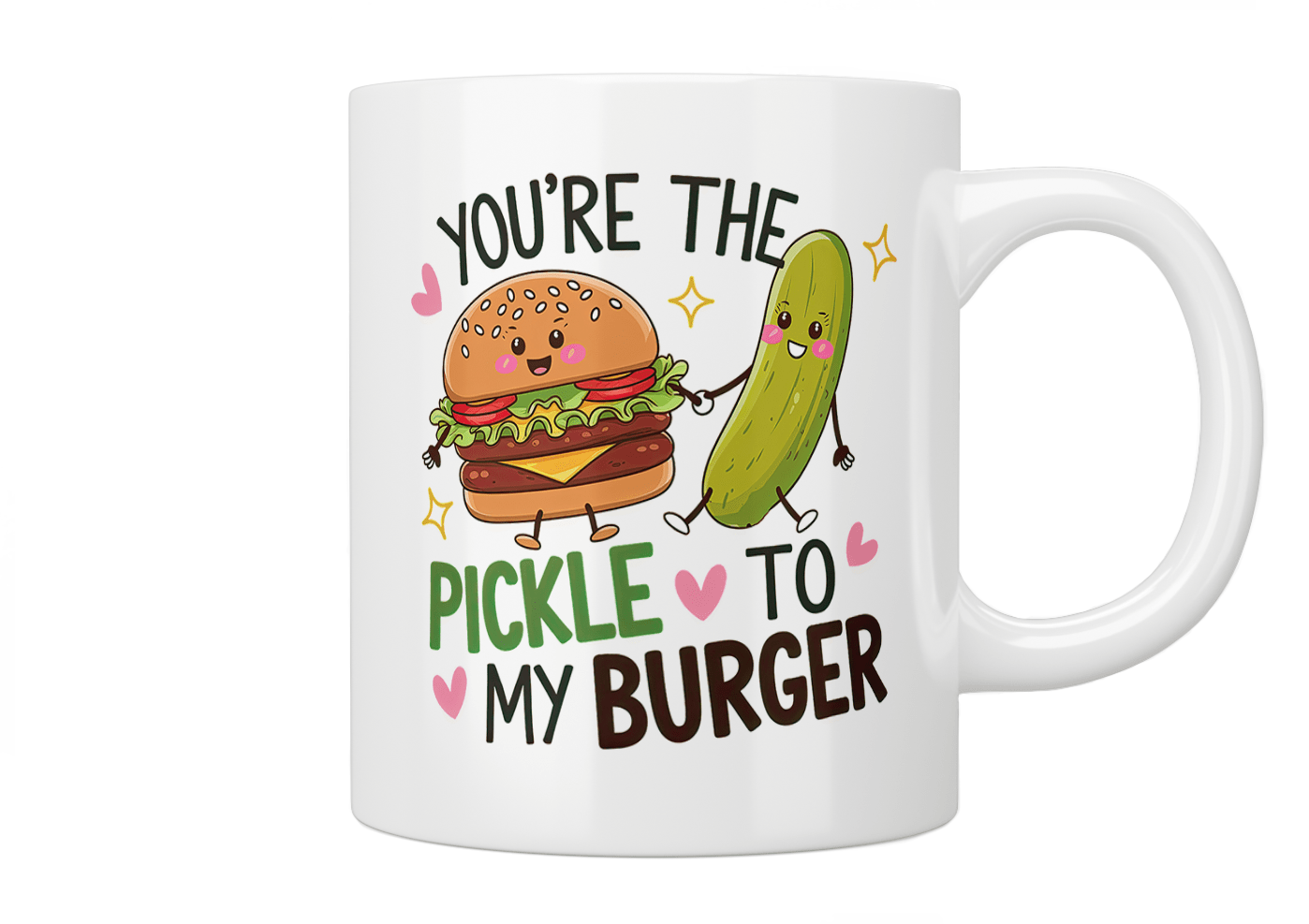 You're The Pickle To My Burger - Funny Couple Matching T-Shirts for Him and Her - Perfect Gift for Anniversaries, Valentine's Day & Date Nights