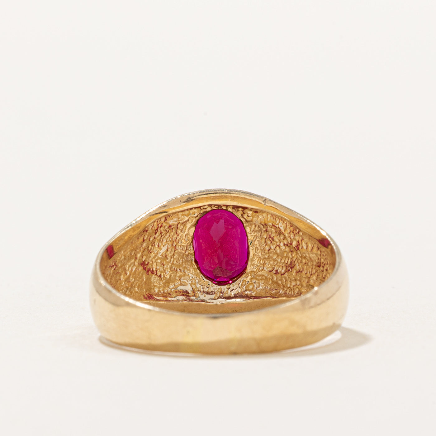 1.00ct Synthetic Ruby Cocktail Ring for Women - Size 9 | Elegant Statement Jewelry for Parties, Weddings & Special Occasions