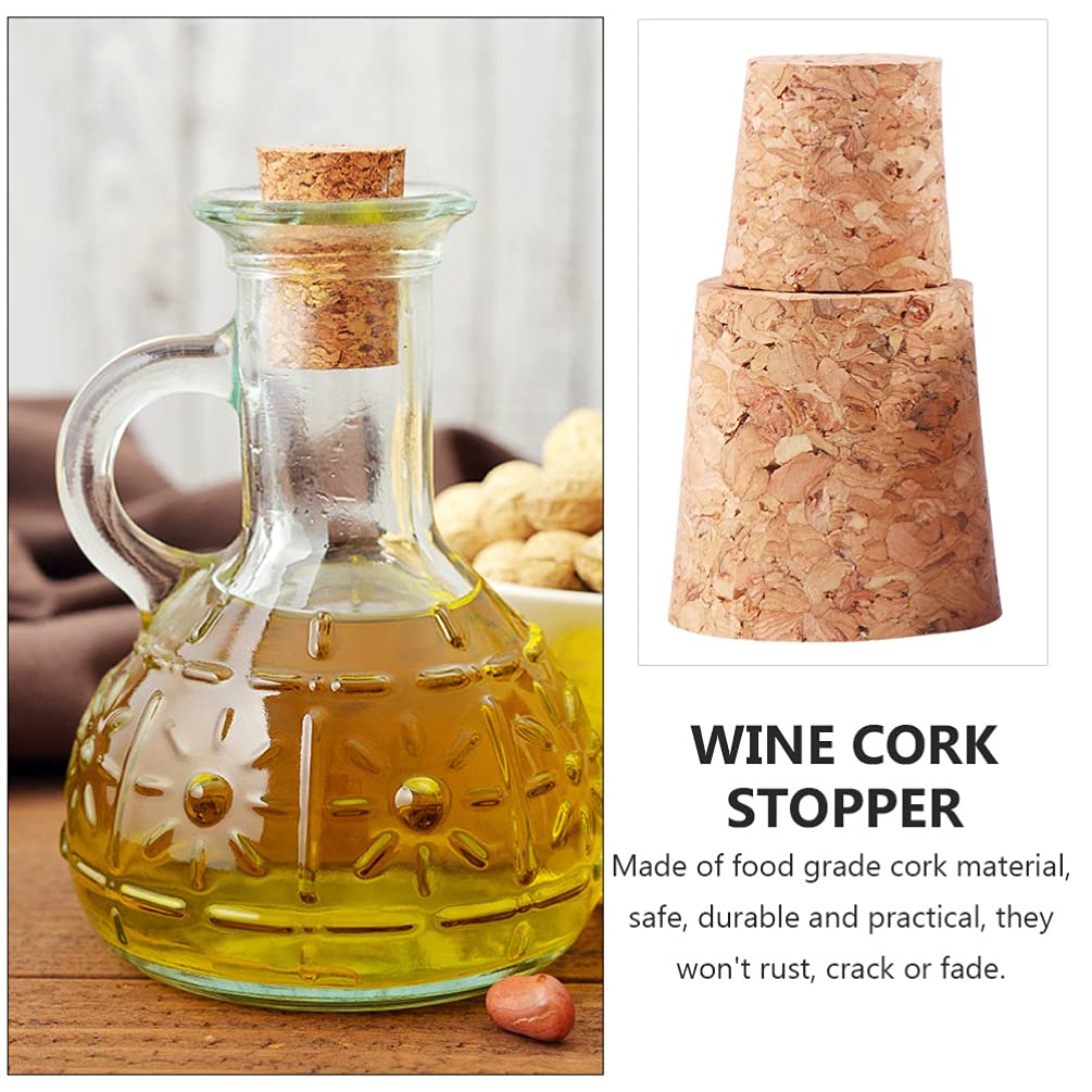 EXCEART 30-Pack Natural Cork Bottle Stoppers - Wine Bottle Seals, Mini Shot Glass Plugs & Travel Drink Covers - Office Decor, Bar Accessories, Kitchen Essentials for Home & Party Use