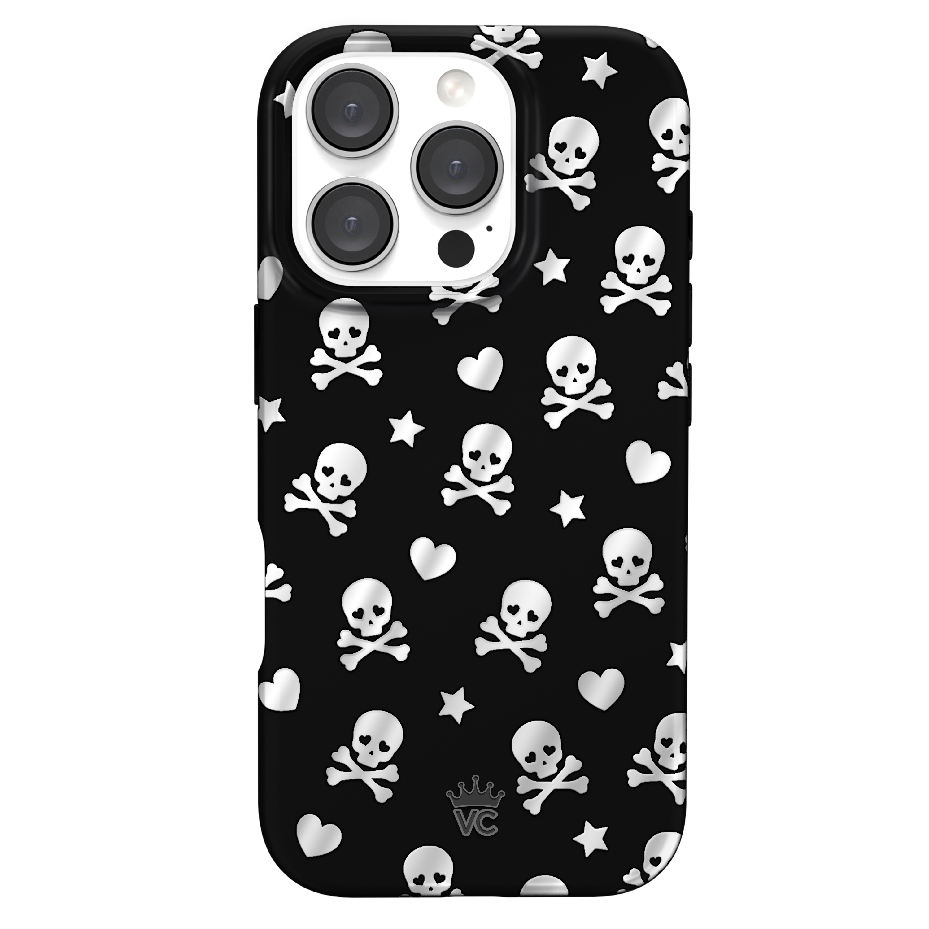 Stylish Chrome Skulls iPhone Case - Trendy Protective Cover for iPhone [Model] - Perfect for Everyday Use, Parties & Gifts