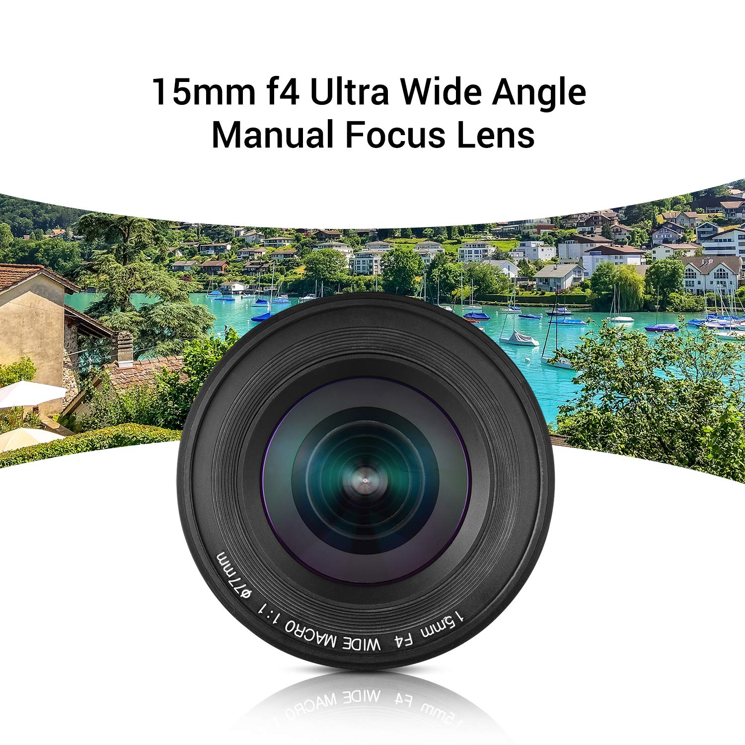 Andoer 15mm f4.0 Macro Lens with 120° Wide Angle - Compatible with Nikon D7100, D7200, D90, D600, D3000, D5000, D40, D50, D300, D200 - Perfect for Full Frame/APS-C Cameras - Ideal for Landscape, Architecture & Close-Up Photography