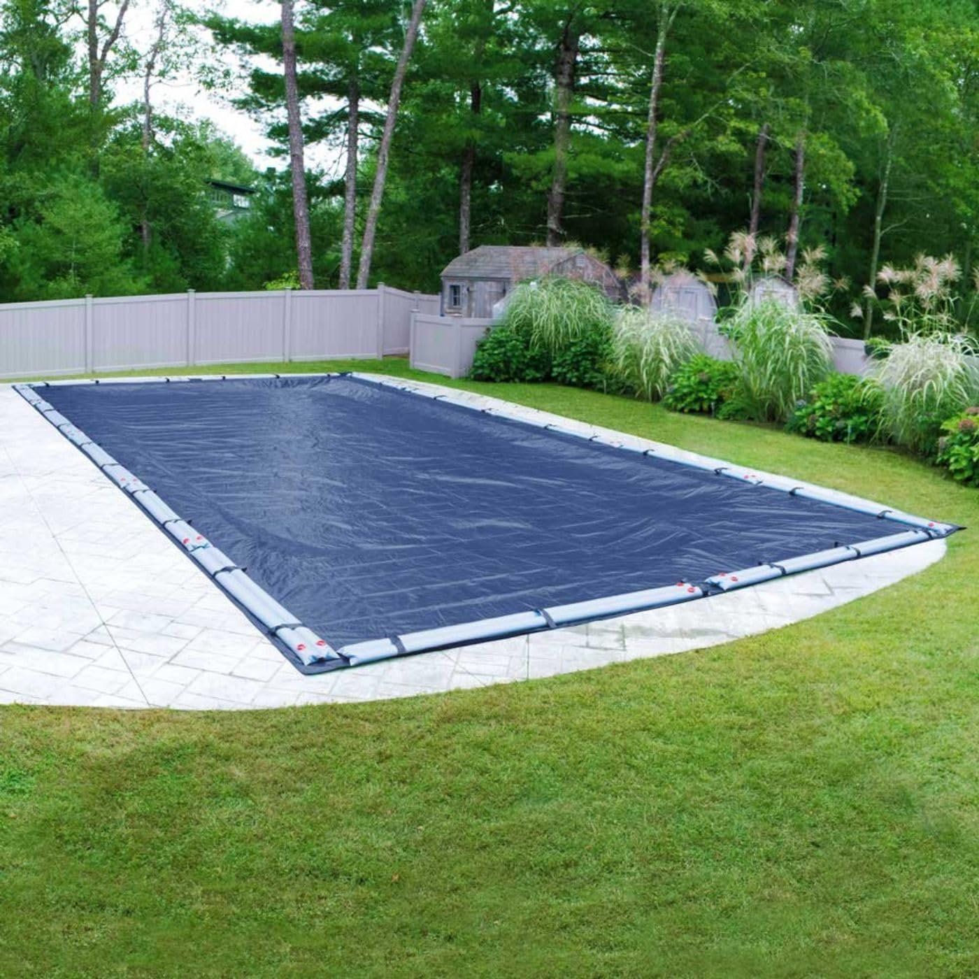 Robelle 471624R Heavy Duty Winter Pool Cover 16x24 ft - Premium In-Ground Swimming Pool Cover with Reinforced Edges | Perfect for Snow, Ice & Leaf Protection During Cold Seasons