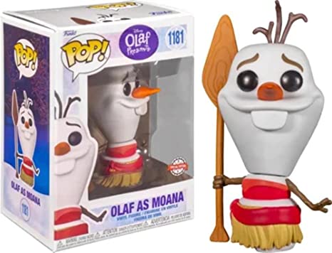 Frozen Olaf as Moana Pop! Vinyl Figure - Disney Collectible Toy for Fans, Gift for Kids & Adults - Perfect for Home Decor, Office Display, and Movie Night Accessories