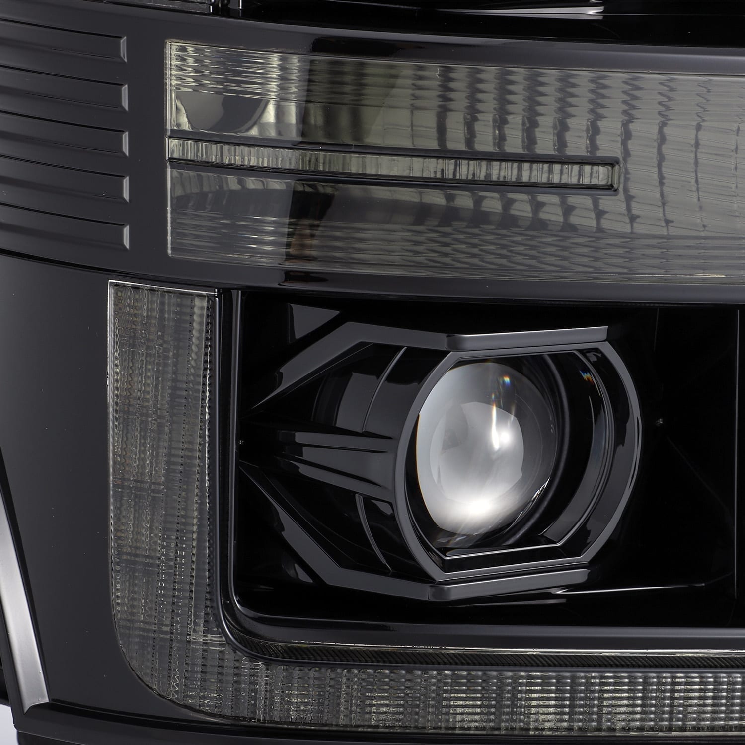 11-16 Ford Super Duty LUXX Series LED Projector Headlights - Alpha Black | High-Performance Lighting for Off-Road & Night Driving