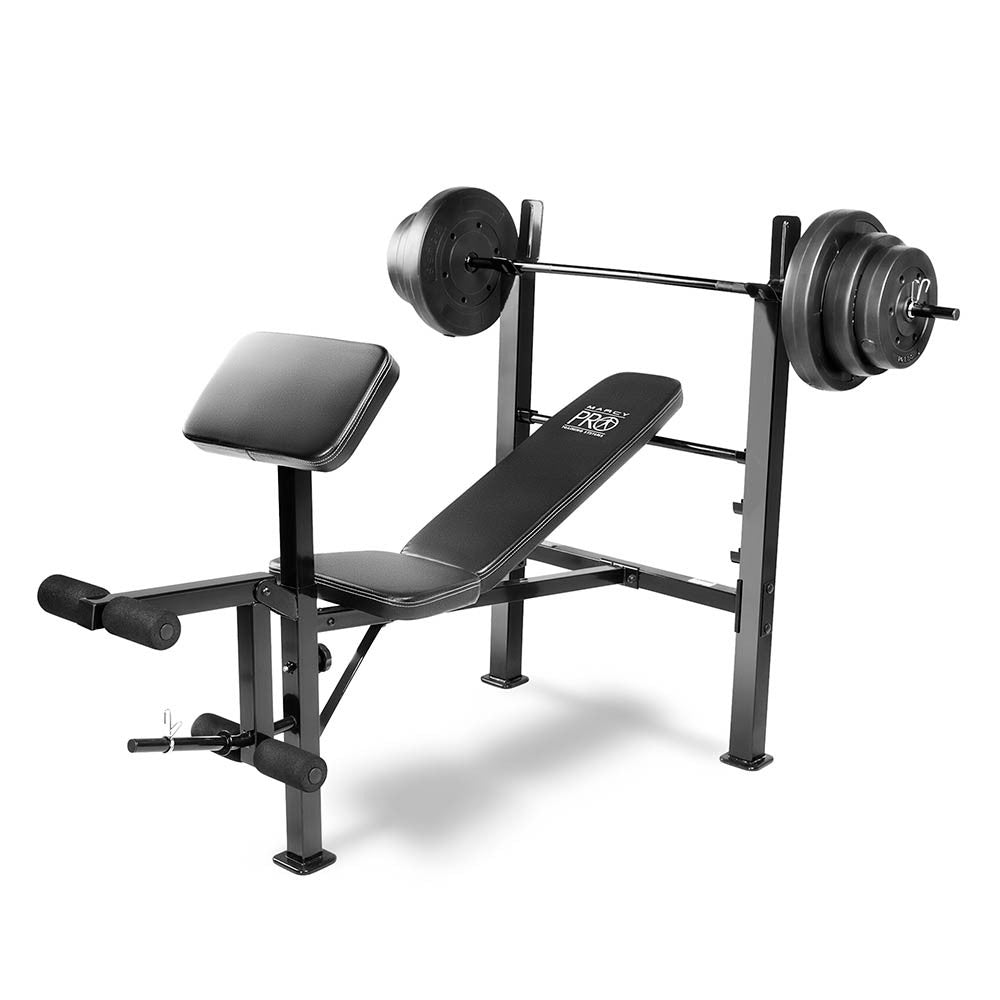 Marcy Pro Standard Weight Bench Combo PM 20115 - Adjustable Home Gym Equipment for Strength Training & Full Body Workouts | Perfect for Home Fitness, Garage Gym & Personal Training