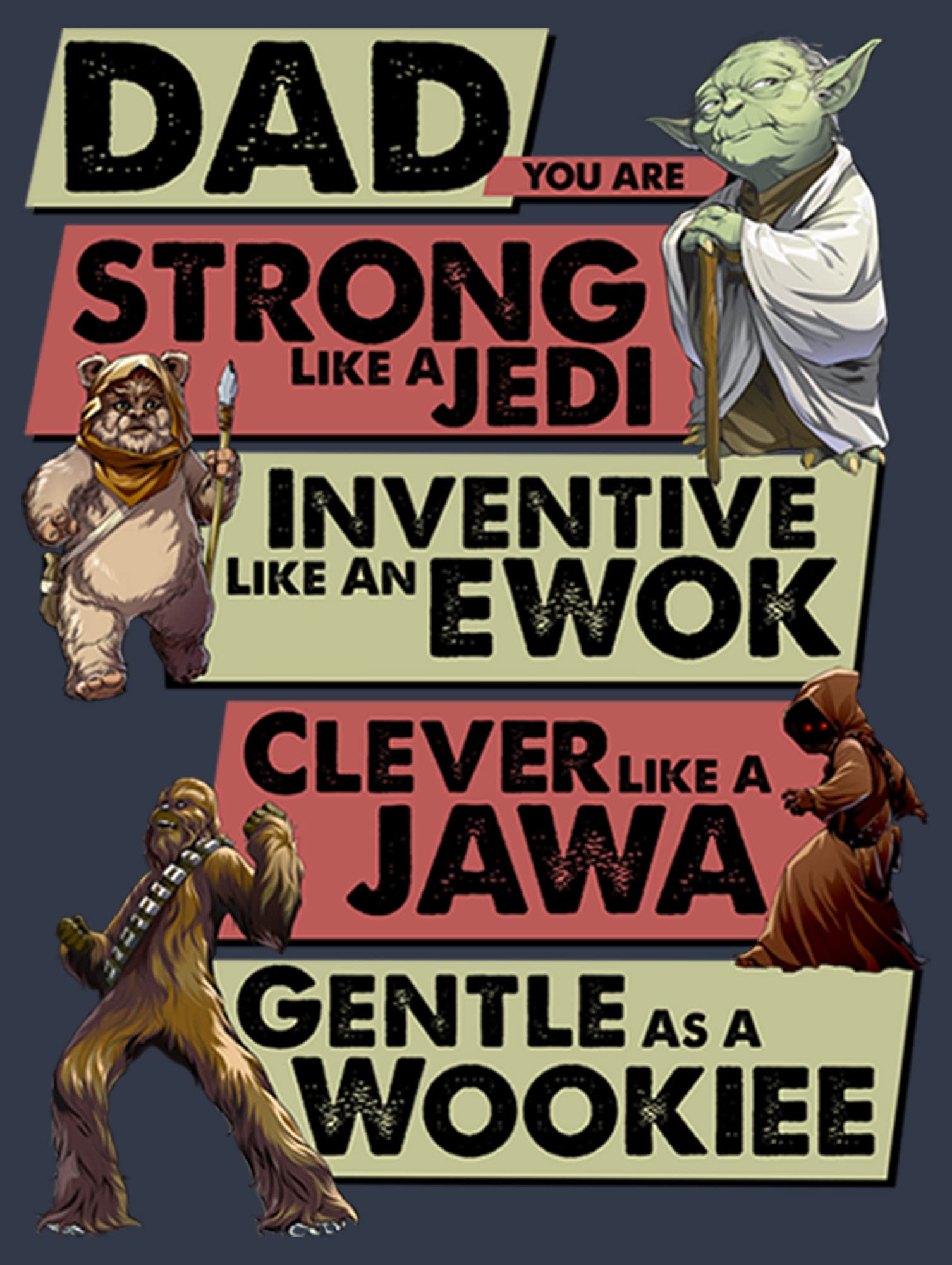 Star Wars Junior's Dad You Are Strong Inventive Clever Gentle Racerback Tank Top - Perfect for Cosplay, Father's Day Gifts & Star Wars Fans
