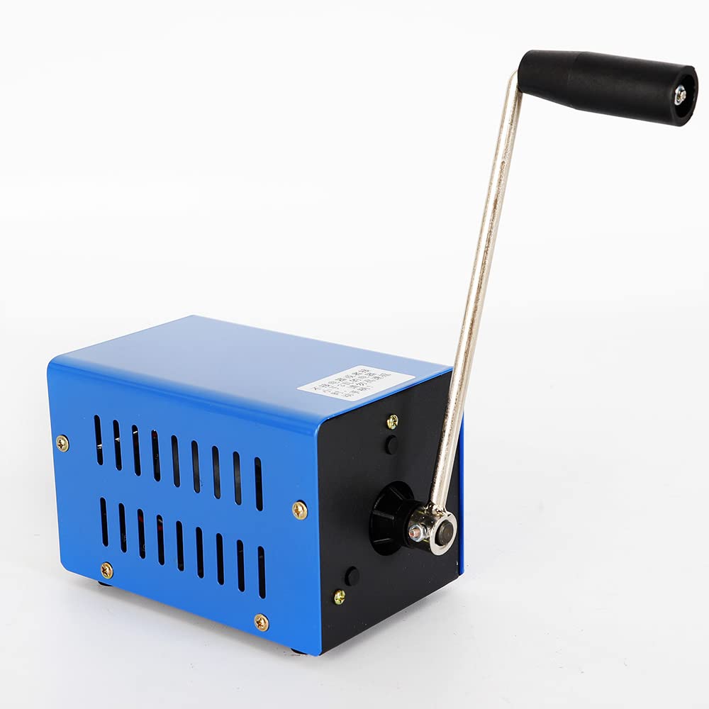 Hand Crank Generator 20W 2000rpm - Portable USB Emergency Phone Charger for Camping, Survival & Power Outages - Blue Hand Shake Power Bank for Outdoor Adventures & Emergency Preparedness