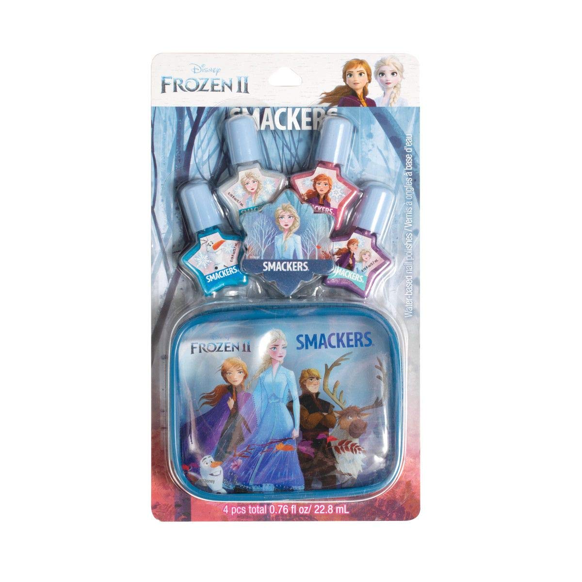 Disney Frozen 2 Nail Polish Set - 4 Piece Lip Smacker Collection for Girls, Kids & Teens - Perfect for Birthday Gifts, Party Favors & DIY Manicures