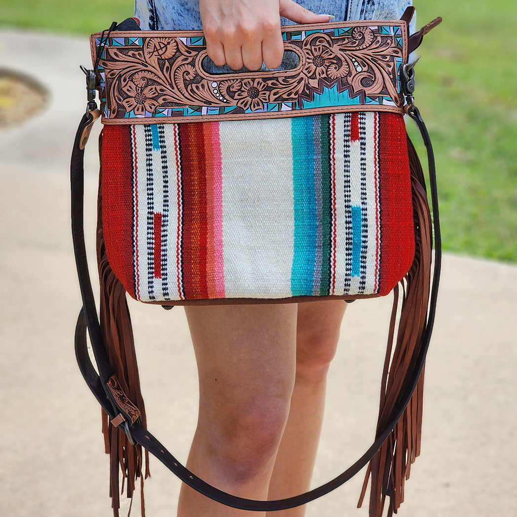 American Darling Saddle Blanket Crossbody Bag - Stylish Western Leather Purse for Women | Perfect for Country Concerts, Rodeos & Cowgirl Fashion