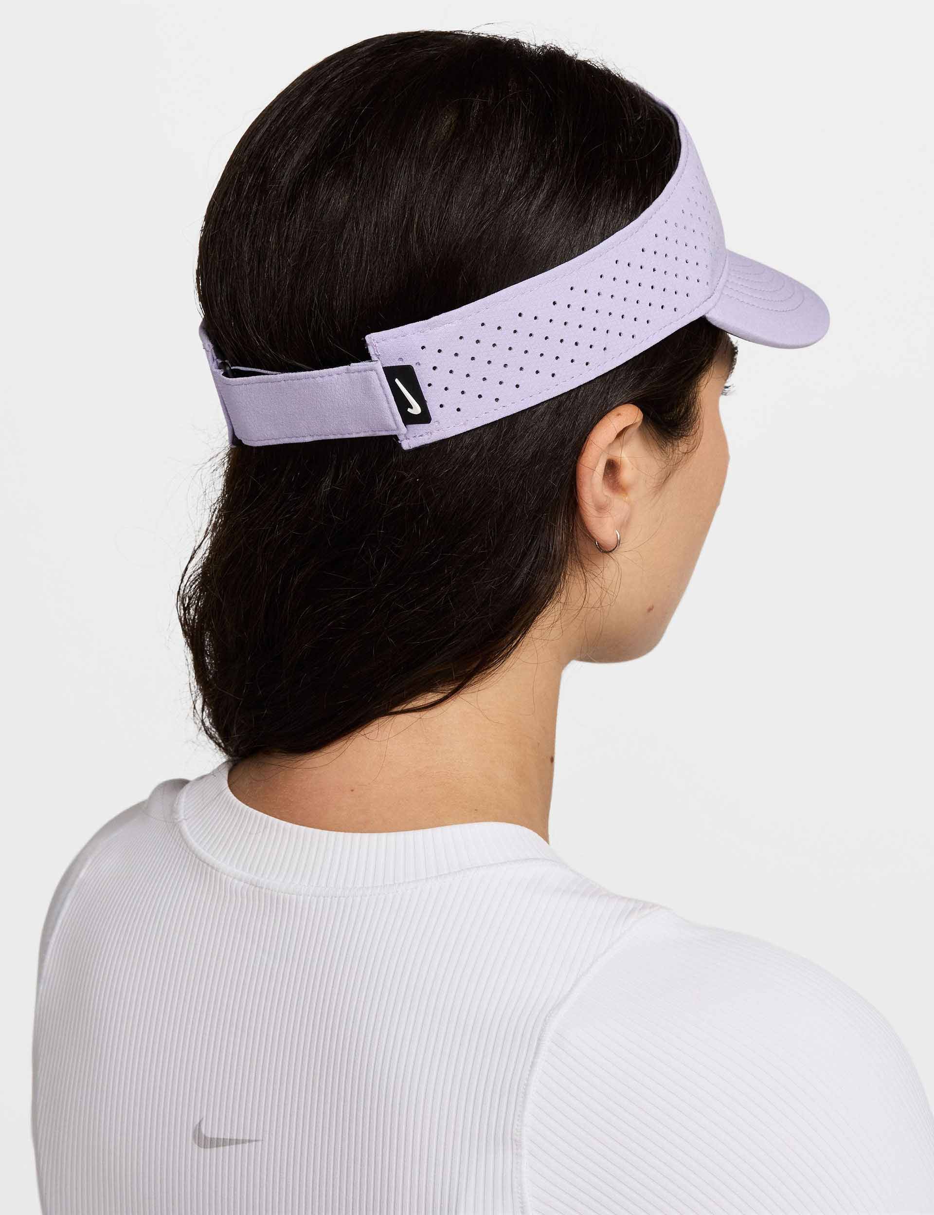 Nike Dri-FIT ADV Ace Tennis Visor - Hydrangeas/Anthracite/Black - Lightweight Moisture-Wicking Sun Protection for Tennis, Golf & Outdoor Sports
