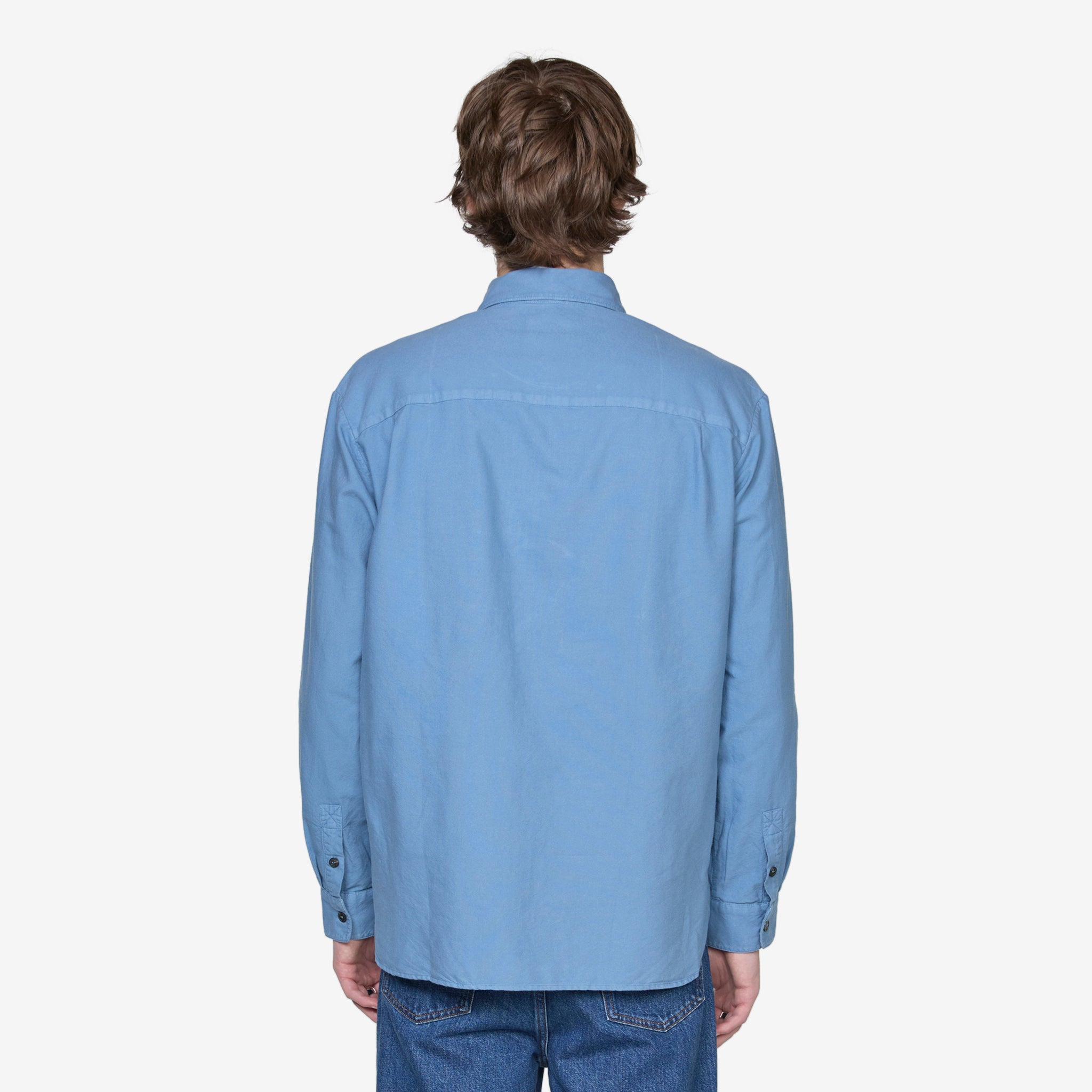 Mateo Logo Shirt for Men - Soft Cotton Casual Tee in Blue & Grey - Perfect for Everyday Wear, Street Style & Lounge Comfort