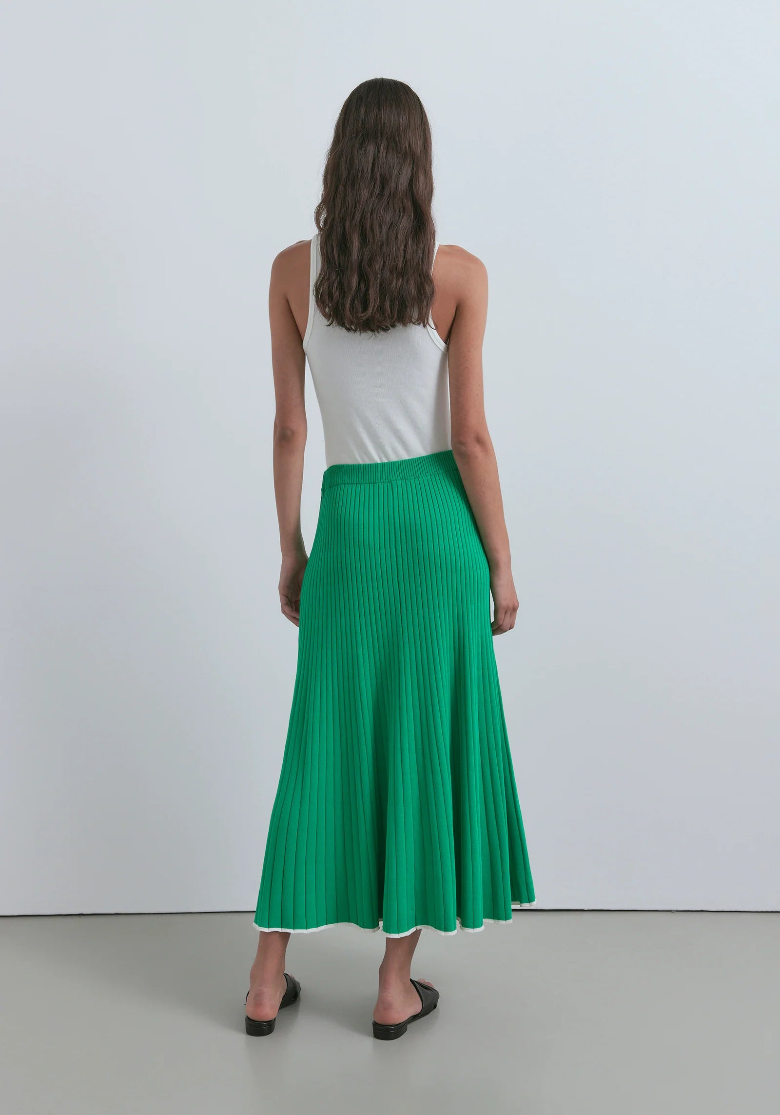 Carraway Skirt in Clover Green - Stylish Women's Midi Skirt for Casual Wear, Office Outfits & Spring Fashion